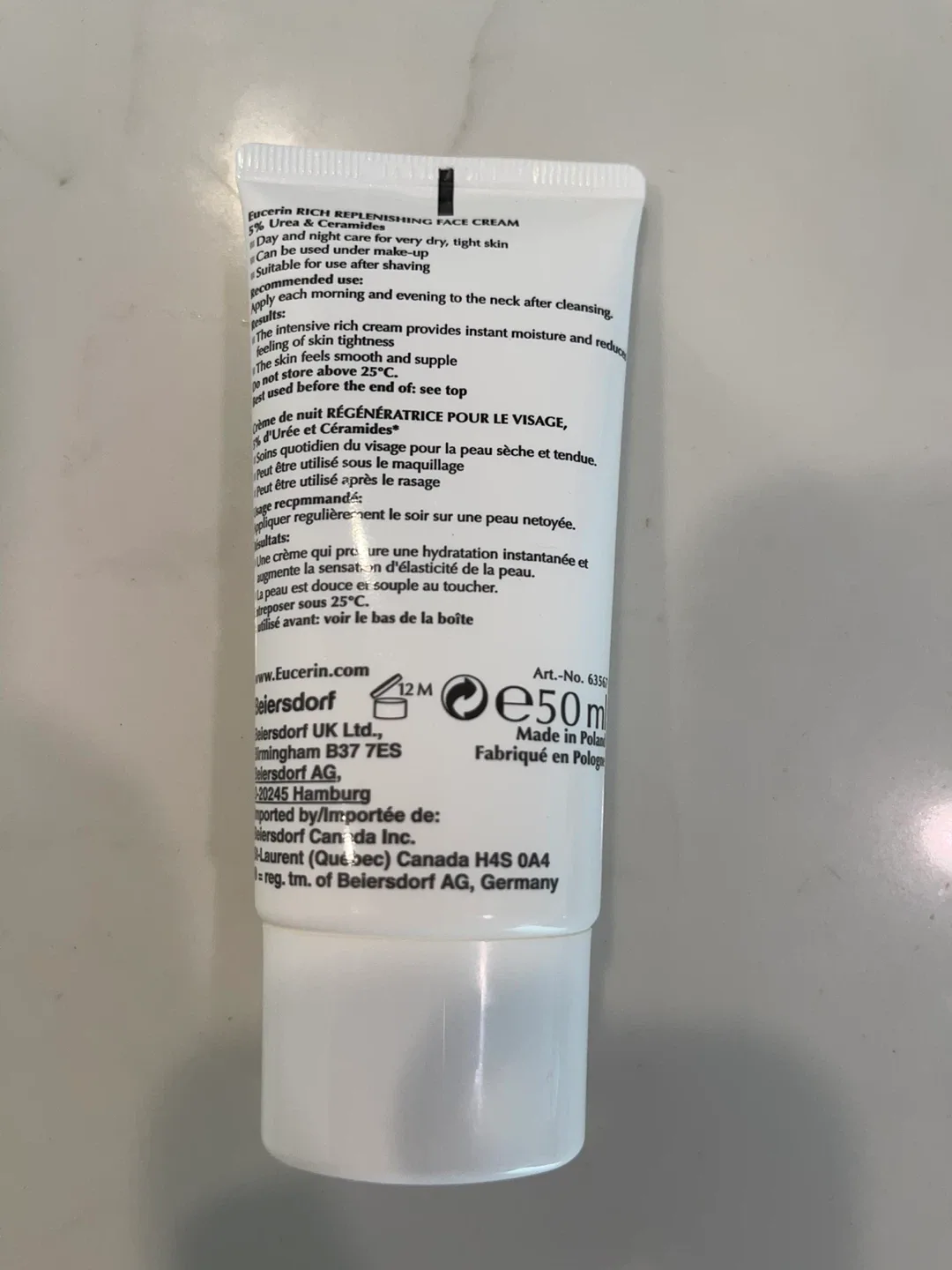 Eucerin Urea Repair Rich Replenishing Face Cream 50ml image indicator(2)