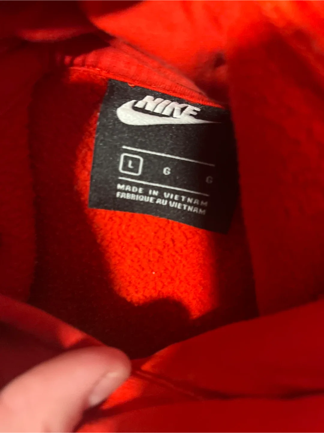 Nike Red Hoodie - Size Large image indicator(2)