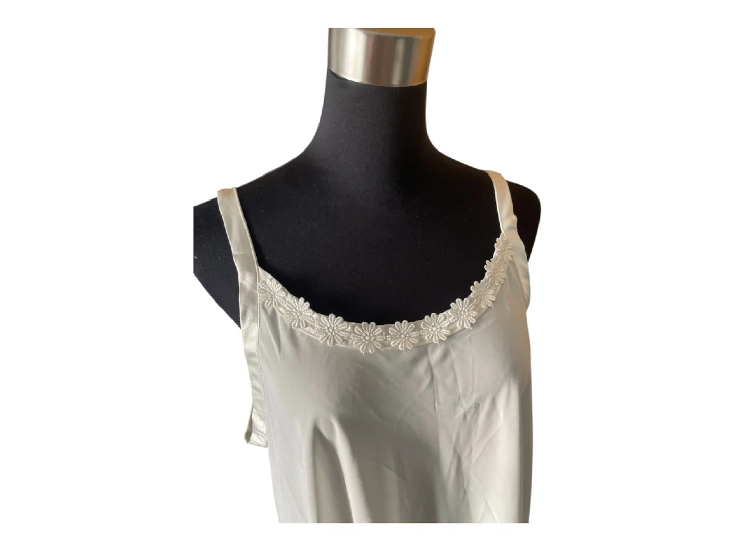 Vintage 90s Designer Marks & Spencer White Mini Slip Dress image indicator(4)
