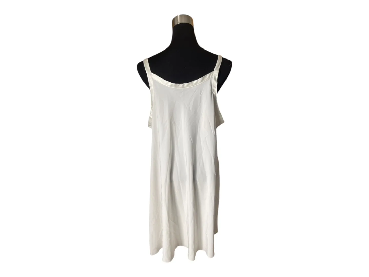 Vintage 90s Designer Marks & Spencer White Mini Slip Dress image indicator(6)