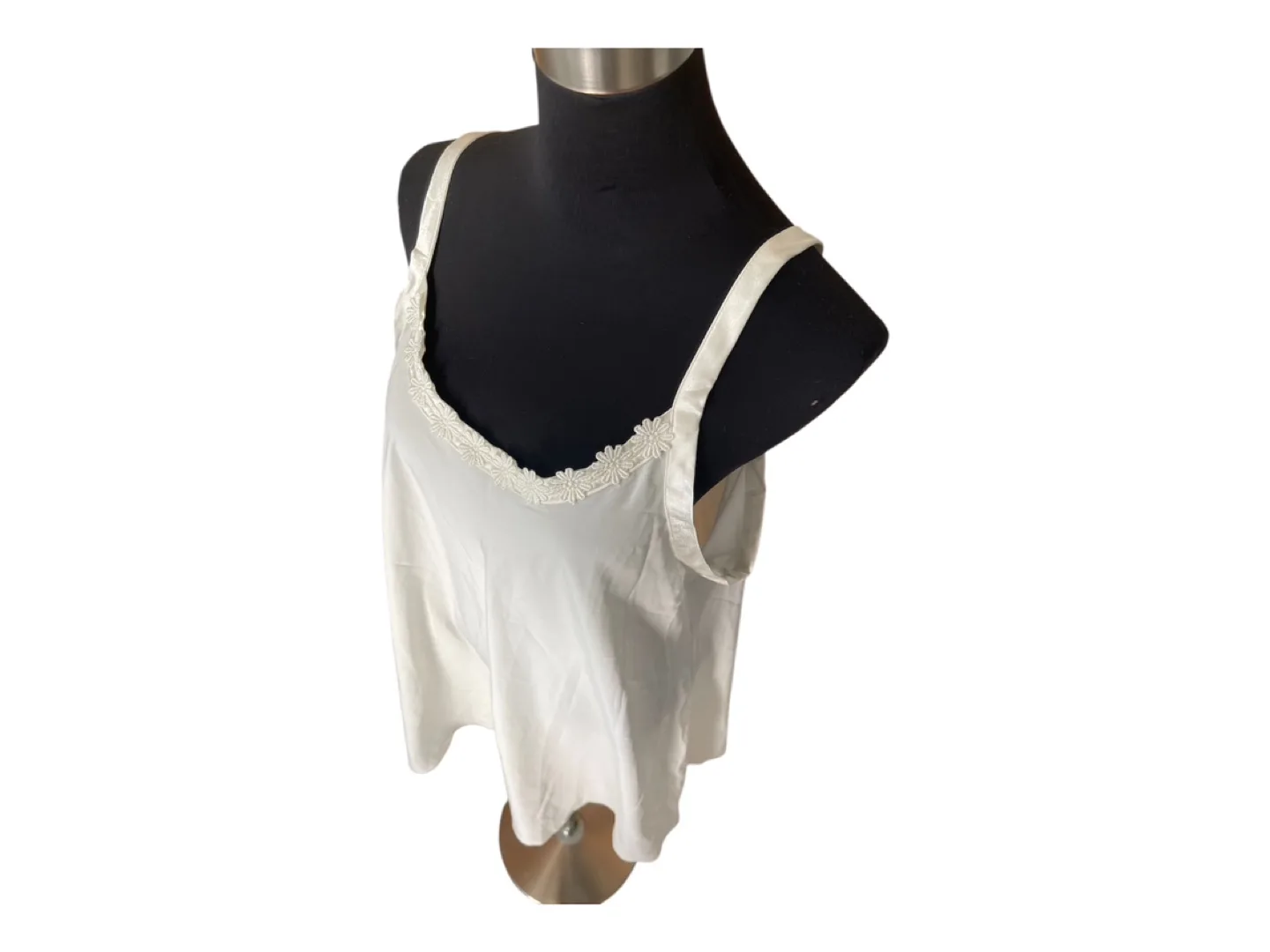 Vintage 90s Designer Marks & Spencer White Mini Slip Dress image indicator(9)