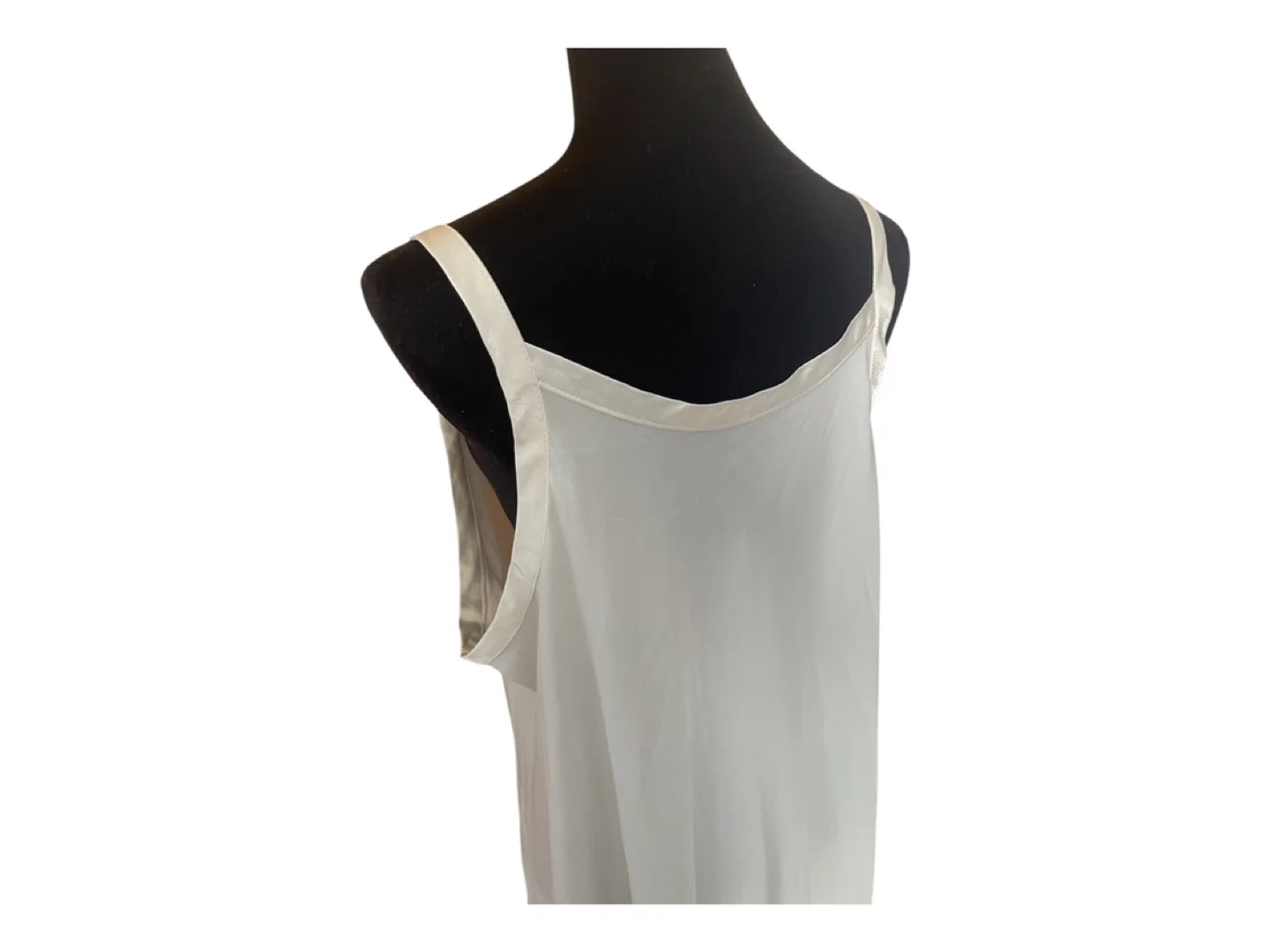 Vintage 90s Designer Marks & Spencer White Mini Slip Dress image indicator(7)