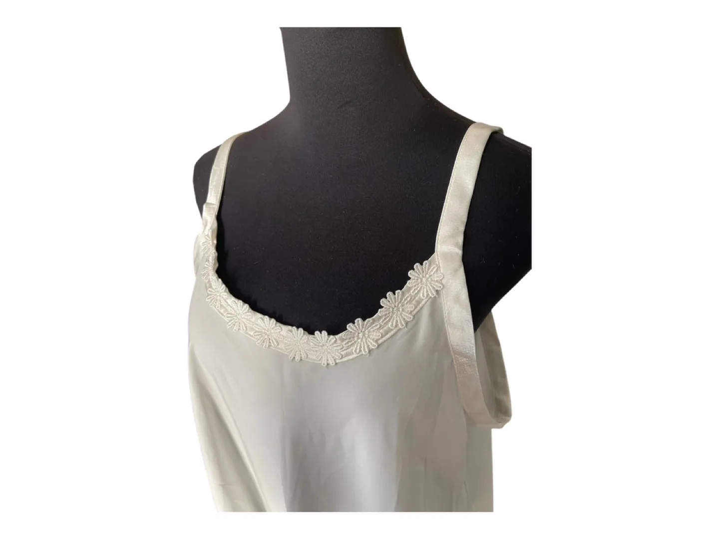 Vintage 90s Designer Marks & Spencer White Mini Slip Dress image indicator(8)