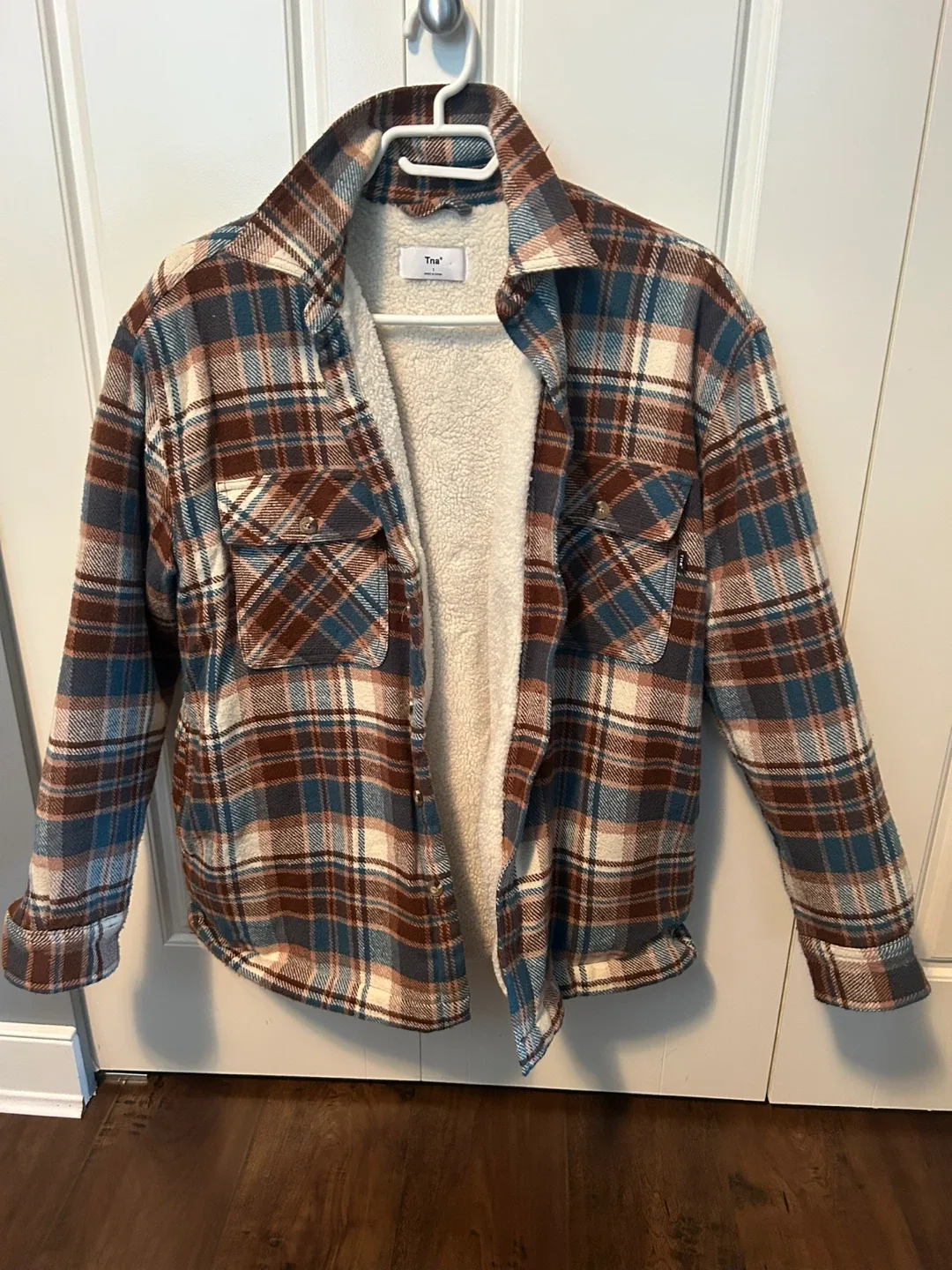 TNA Plaid Sherpa-Lined Flannel Shirt Jacket image indicator(2)