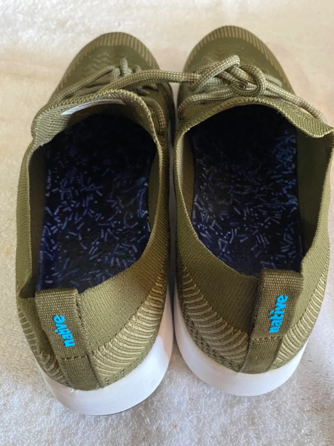 Native Miles Olive Green Knit Sneakers - Size 12 image indicator(3)