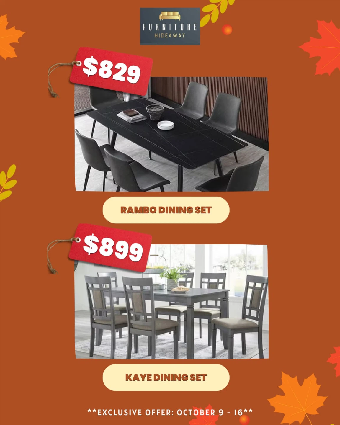 ✨Thanksgiving SPECIAL OFFER 🛋️ Up to 70% OFF‼️ *October 9-16* - photo 5