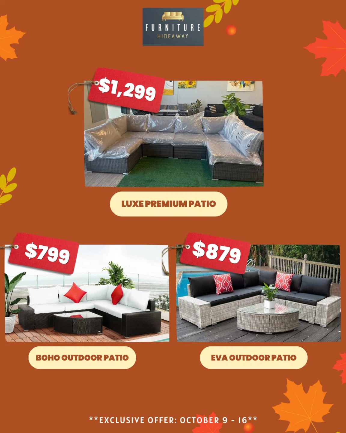 ✨Thanksgiving SPECIAL OFFER 🛋️ Up to 70% OFF‼️ *October 9-16* - photo 4