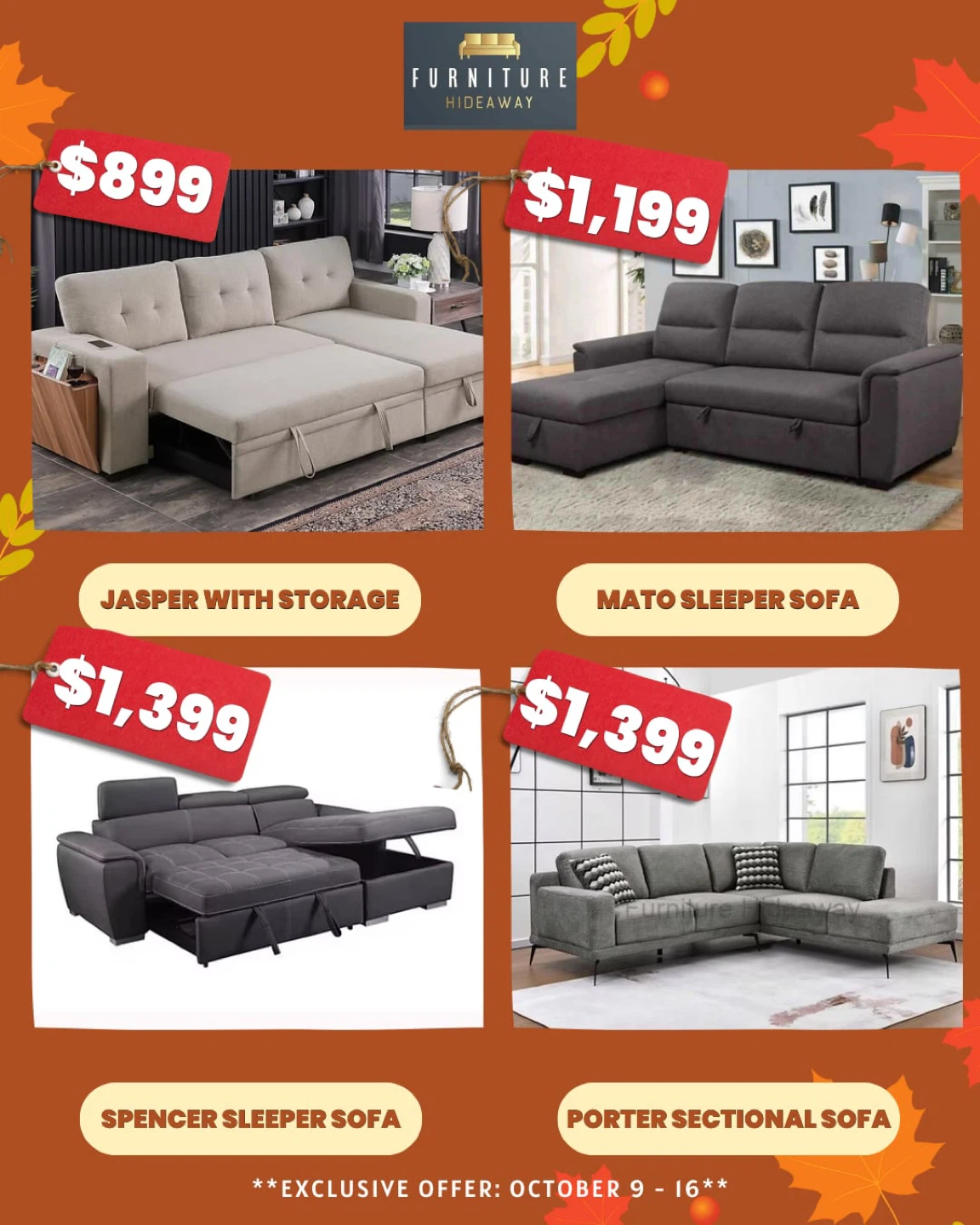 ✨Thanksgiving SPECIAL OFFER 🛋️ Up to 70% OFF‼️ *October 9-16* - photo 3