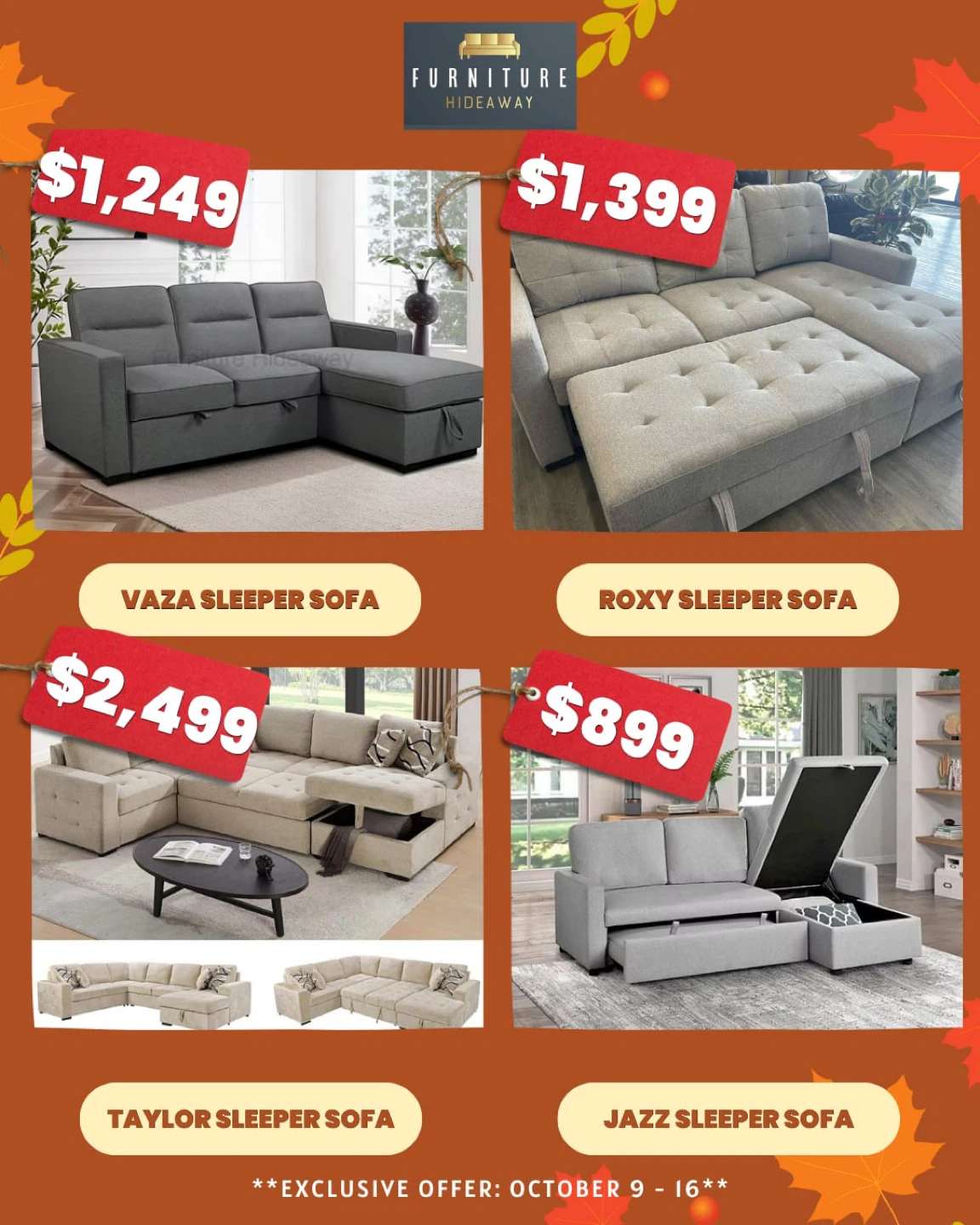 ✨Thanksgiving SPECIAL OFFER 🛋️ Up to 70% OFF‼️ *October 9-16* - photo 2