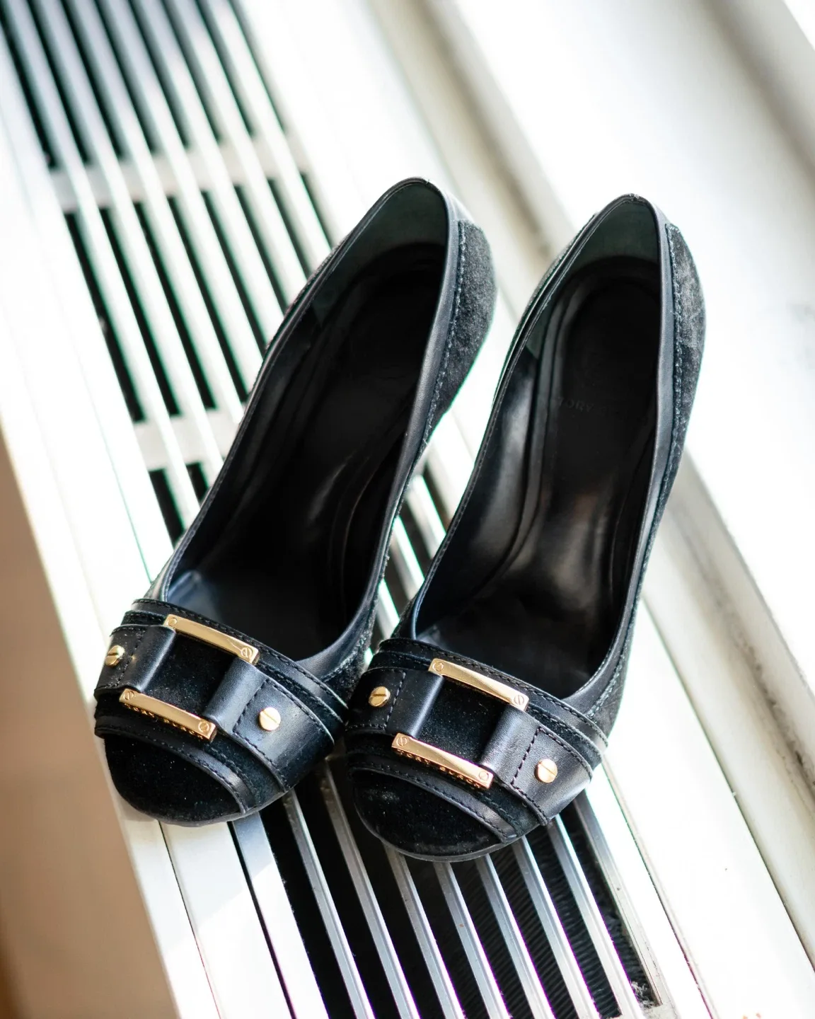 Tory Burch Black Suede Wedge Heel image indicator(2)