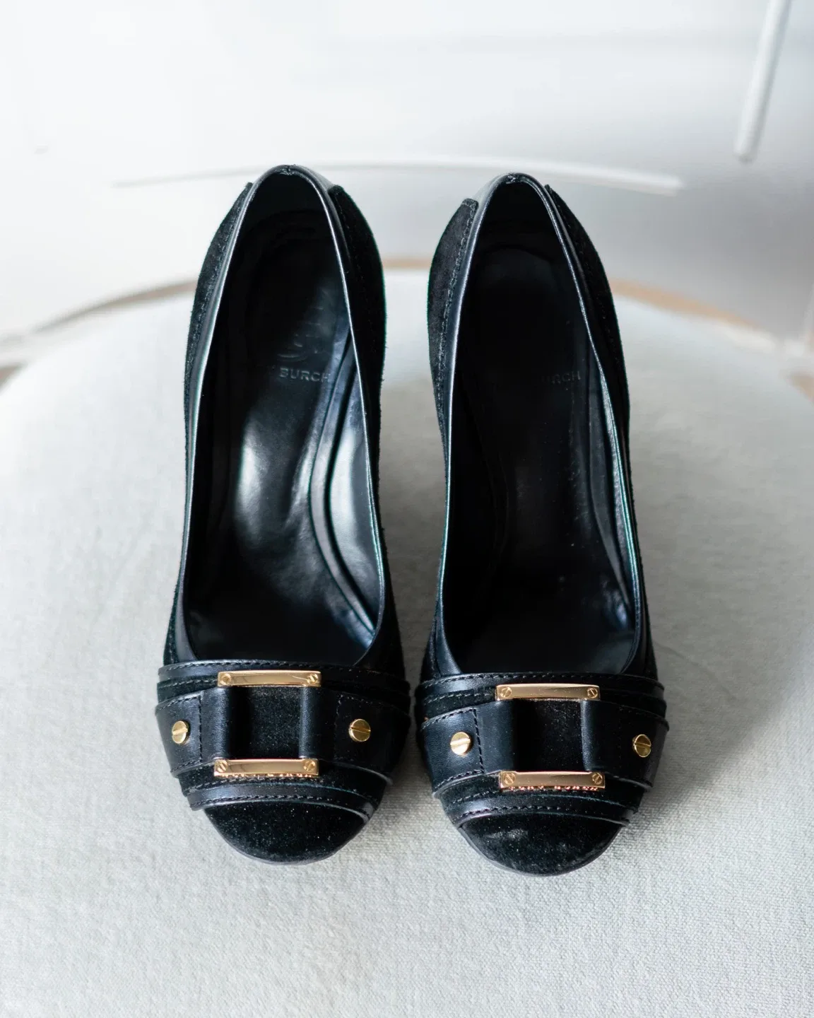 Tory Burch Black Suede Wedge Heel