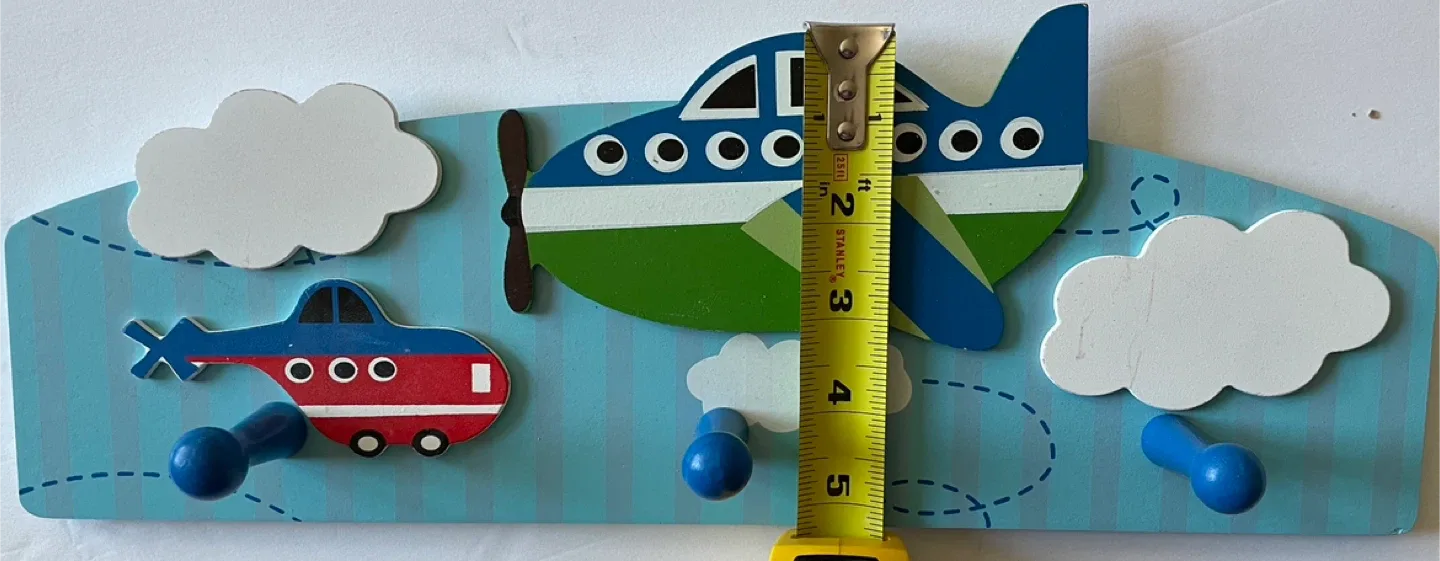 NEW - Airplane & Helicopter Wooden Wall Hooks image indicator(2)