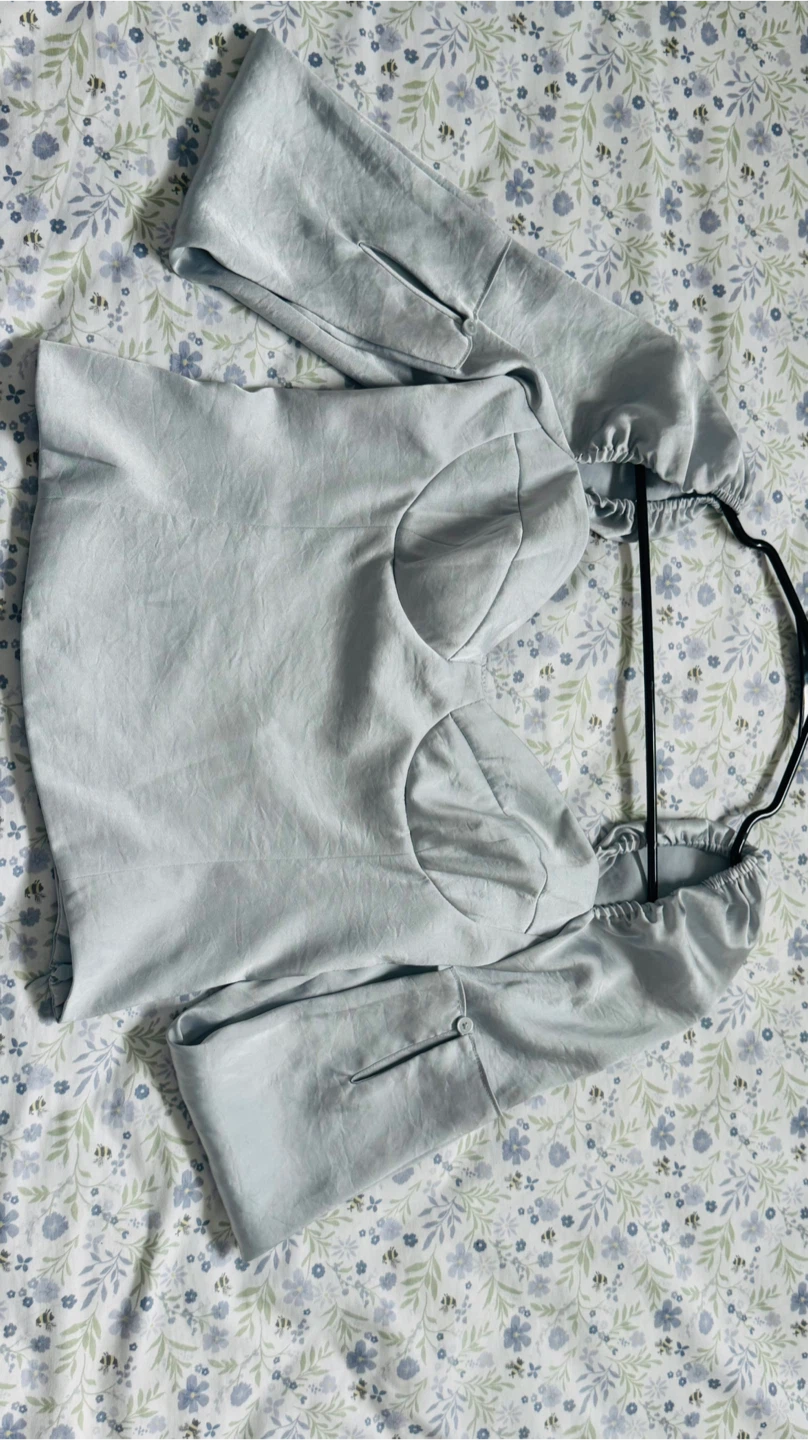 Wilfred Light Blue Satin Blouse - Size M