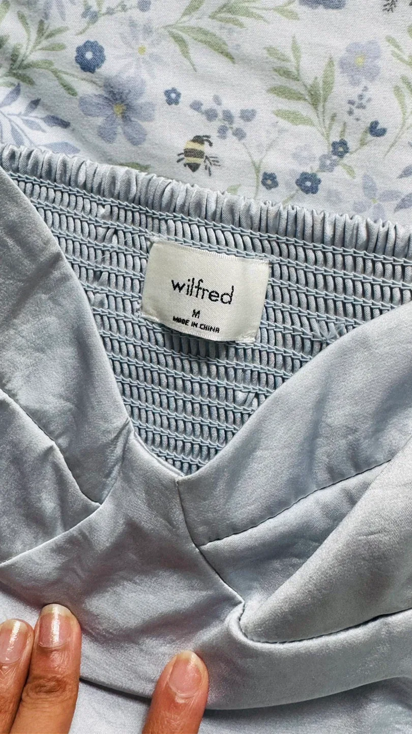 Wilfred Light Blue Satin Blouse - Size M image indicator(2)