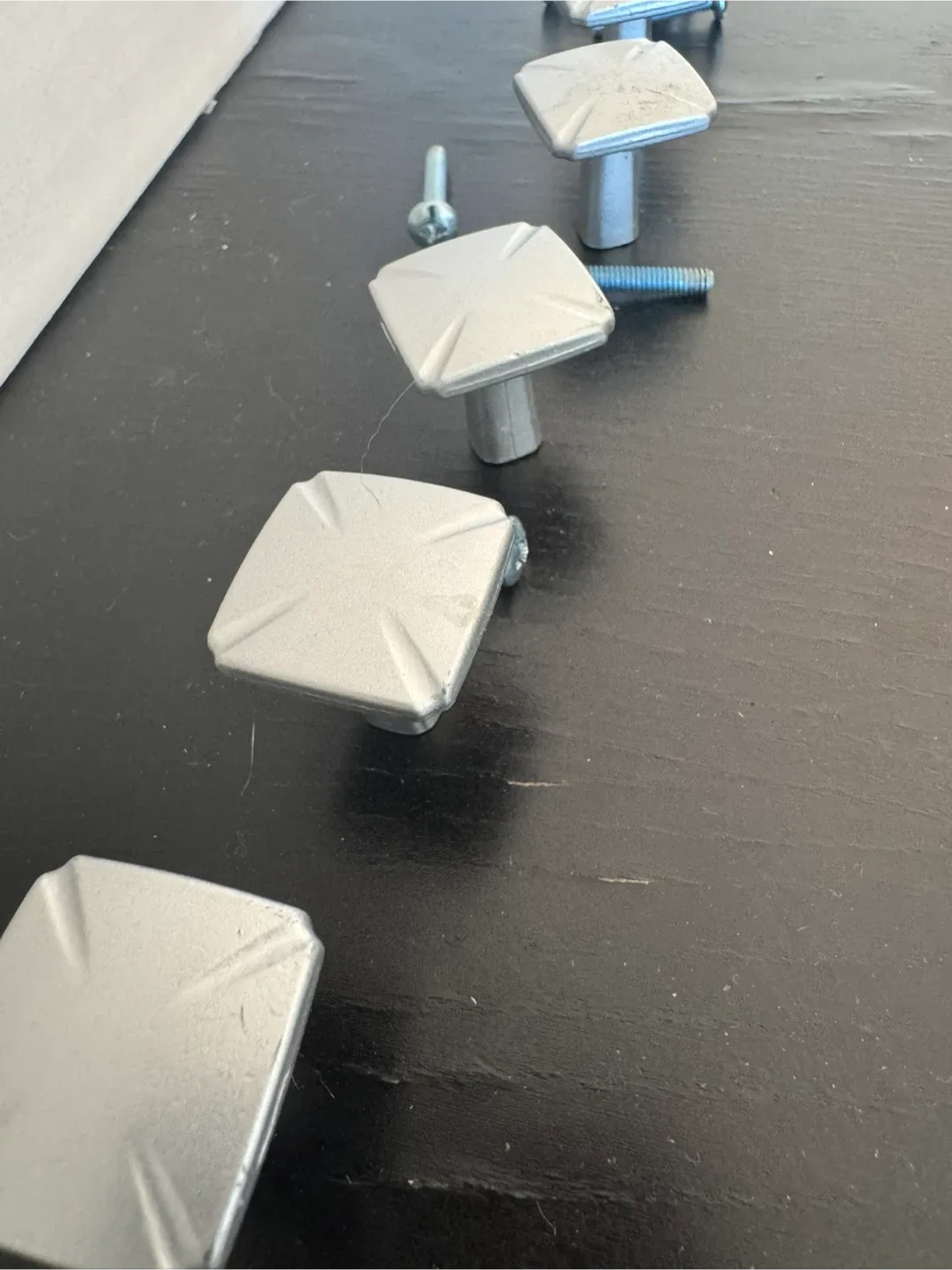 6 Silver Square Cabinet Knobs image indicator(2)