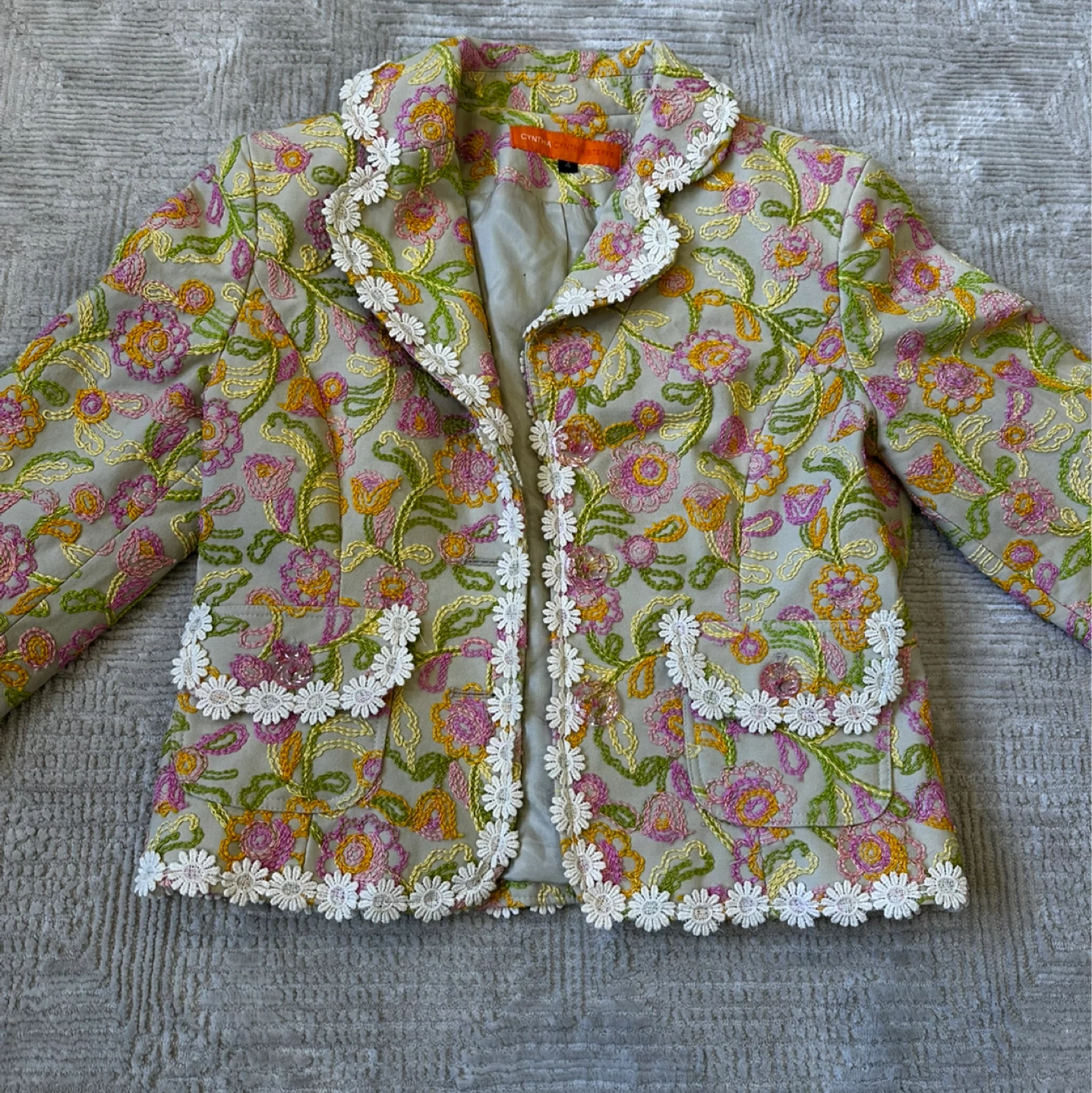 Cynthia Steffe Floral Embroidered Jacket - Size 4