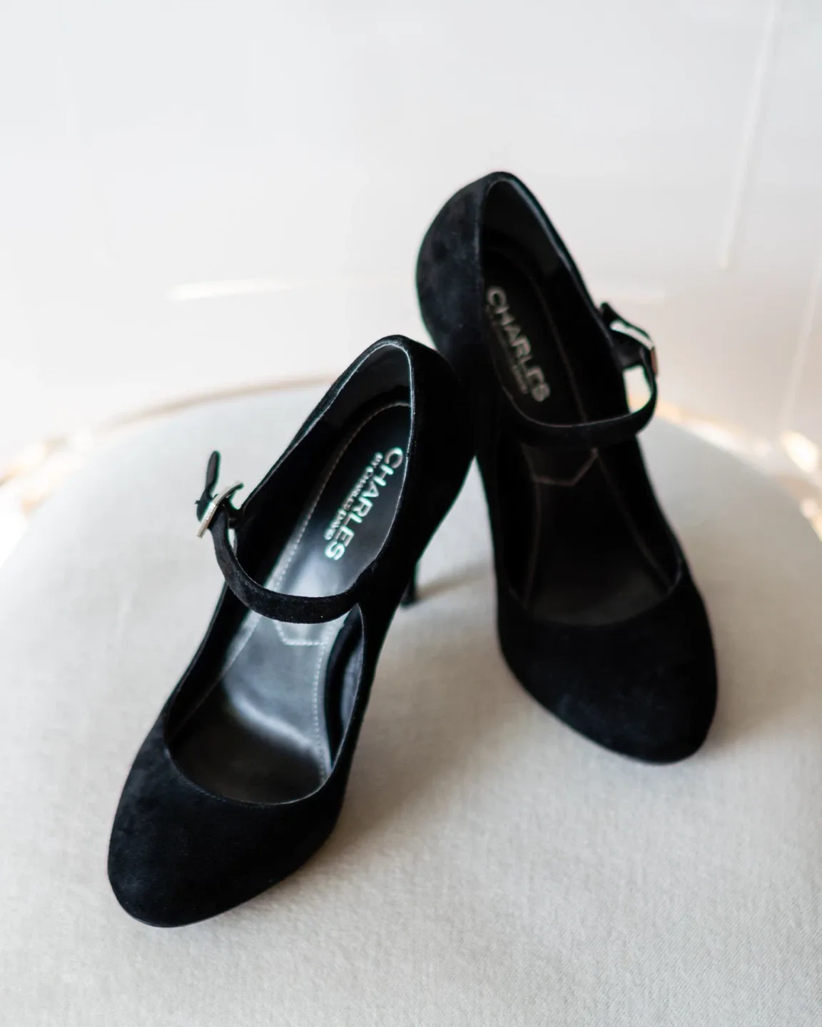 Charles by Charles David LAVA Black Suede Heels image indicator(3)