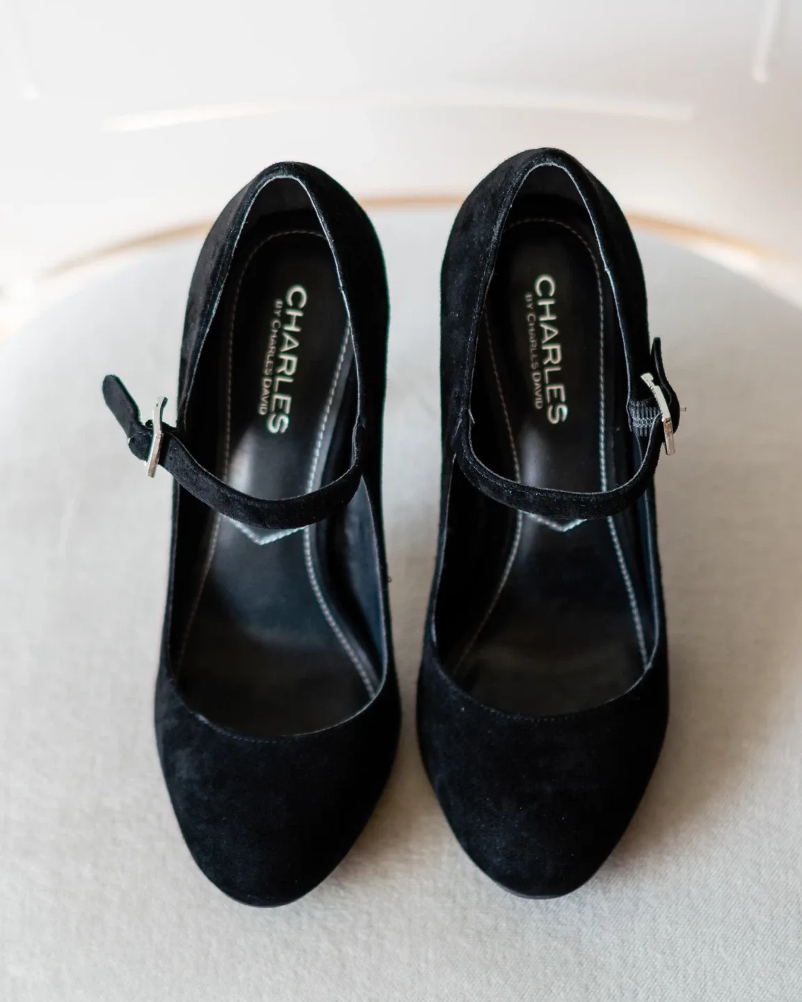 Charles by Charles David LAVA Black Suede Heels