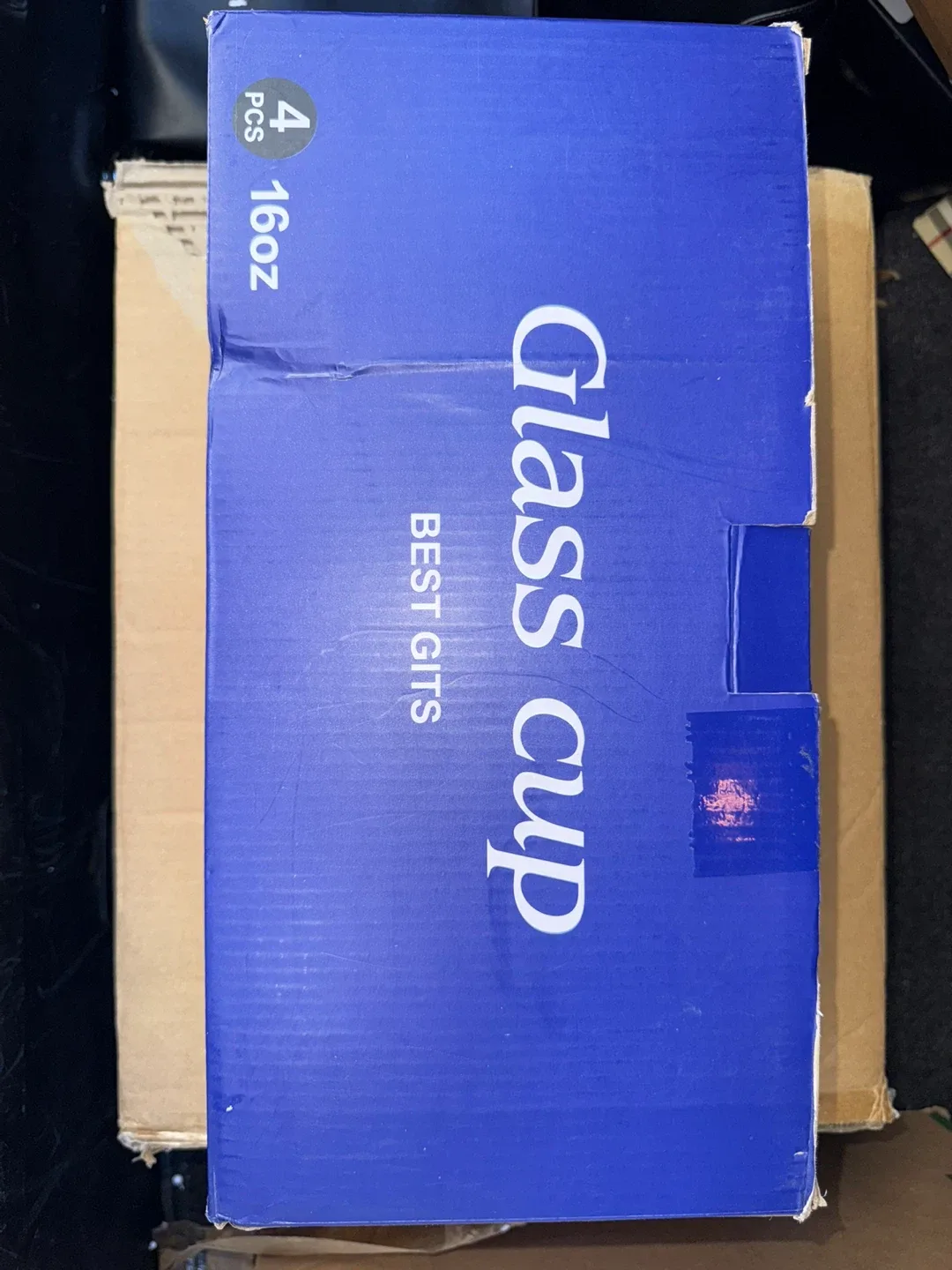 Hefbcomk Ribbed Glassware 16oz Set of 4 image indicator(4)