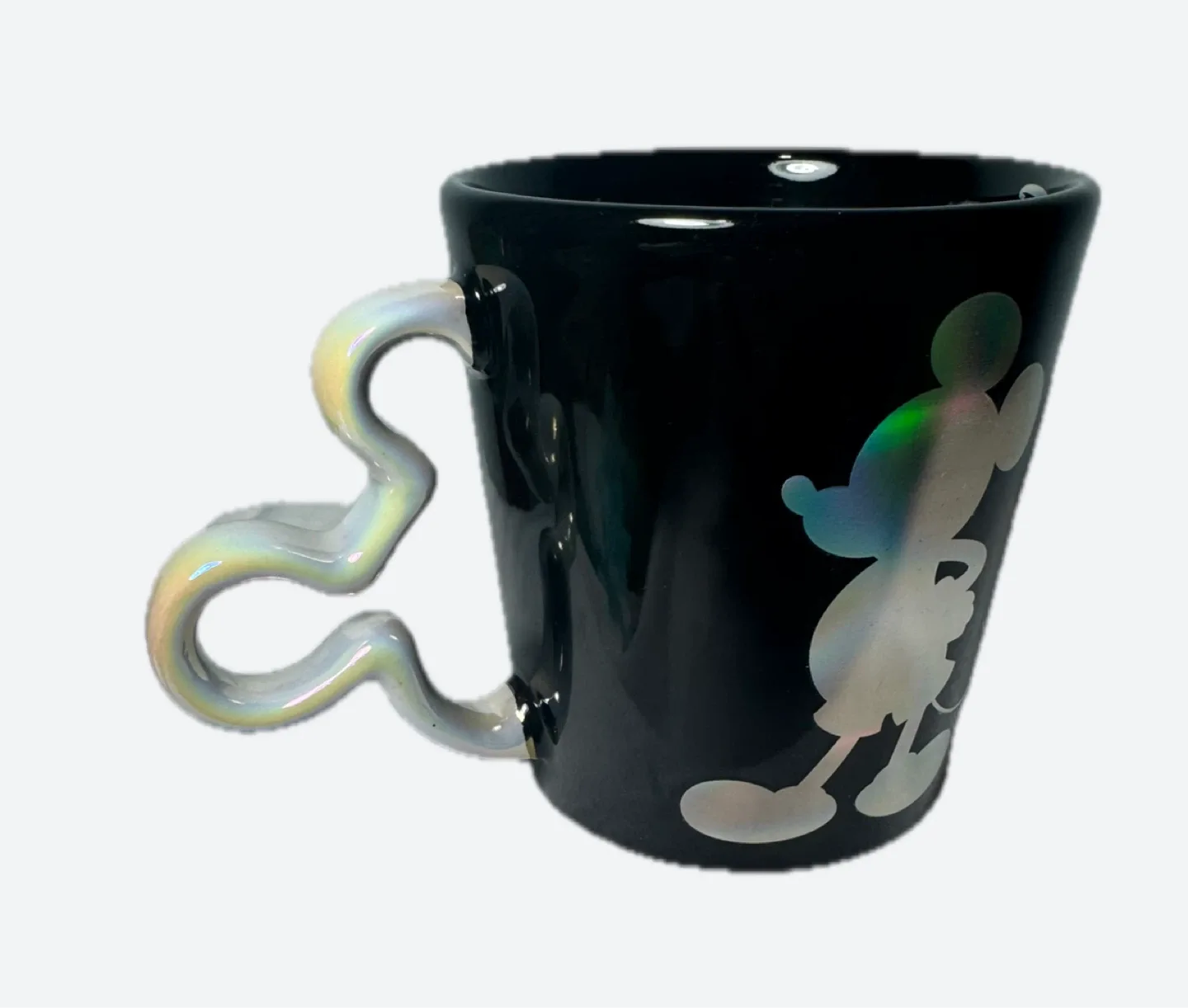 Disney Mickey Figural Handle Mug 💯 Anniversary Iridescent image indicator(4)