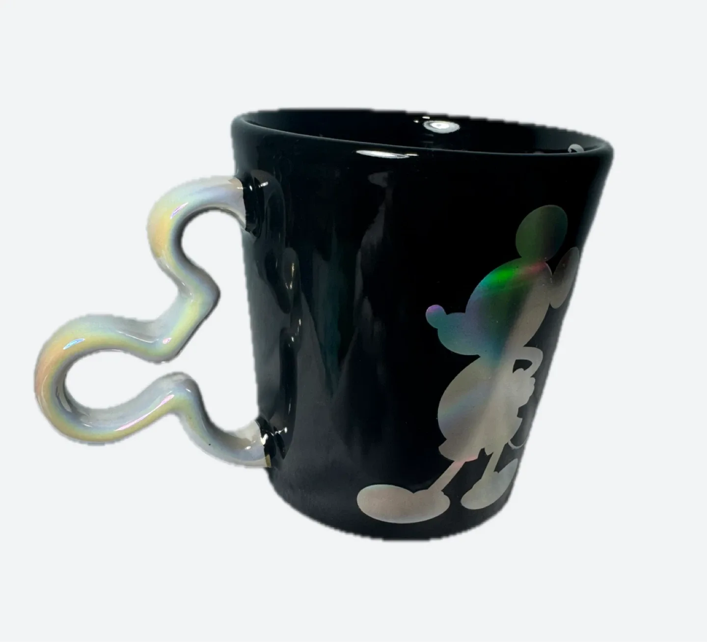 Disney Mickey Figural Handle Mug 💯 Anniversary Iridescent image indicator(6)