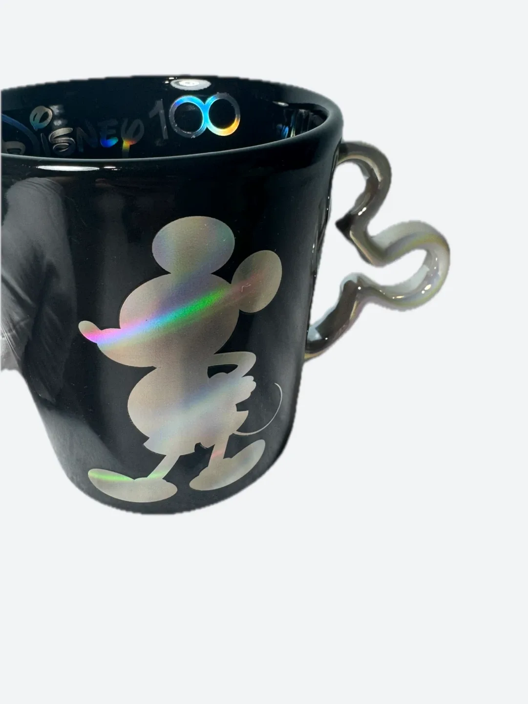 Disney Mickey Figural Handle Mug 💯 Anniversary Iridescent image indicator(7)