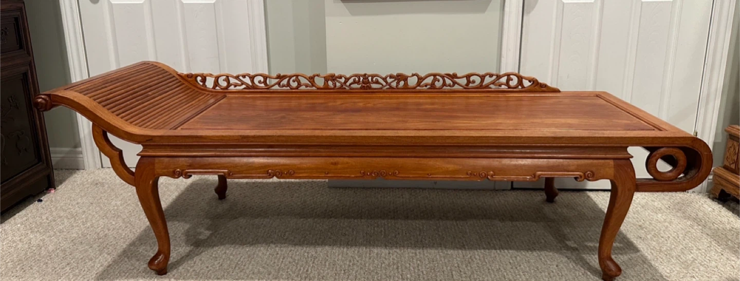 Rosewood Antique Wooden Daybed