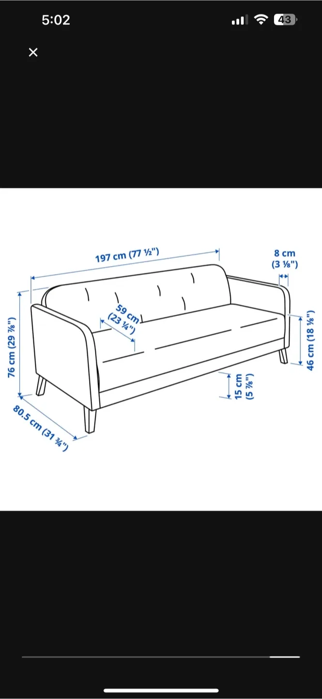 IKEA Landskrona Dark Grey Sofa image indicator(4)