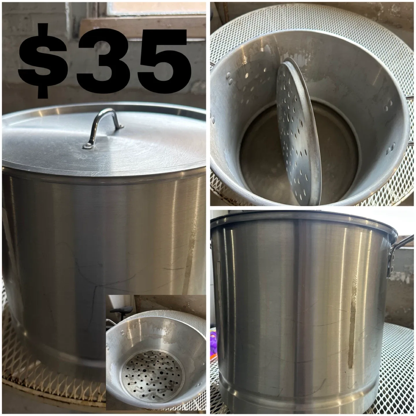 Aluminum Stock Pot with Steamer Basket thumbnail