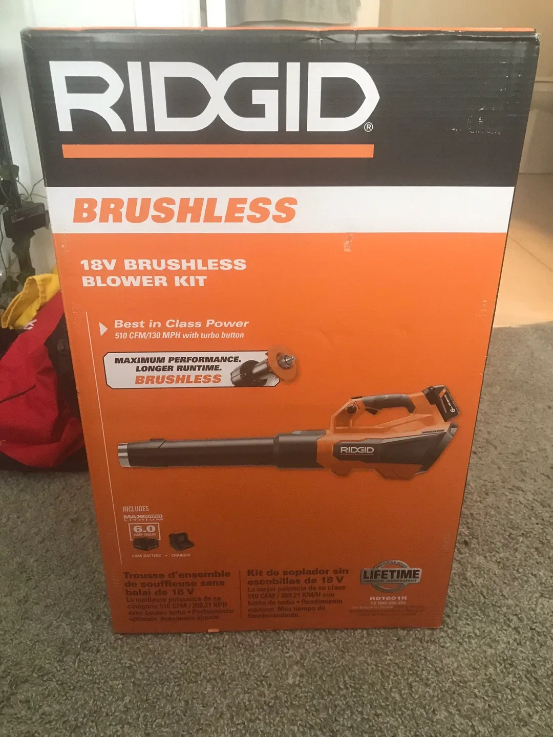 RIDGID 18V Brushless Blower Kit - NEW