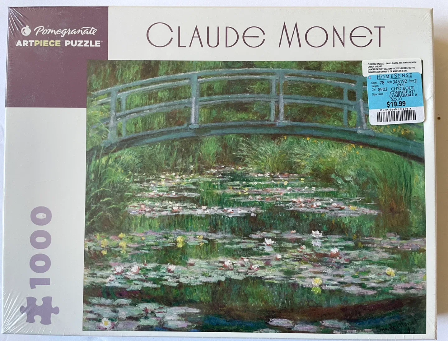Claude Monet Japanese Footbridge 1000 Piece Puzzle thumbnail