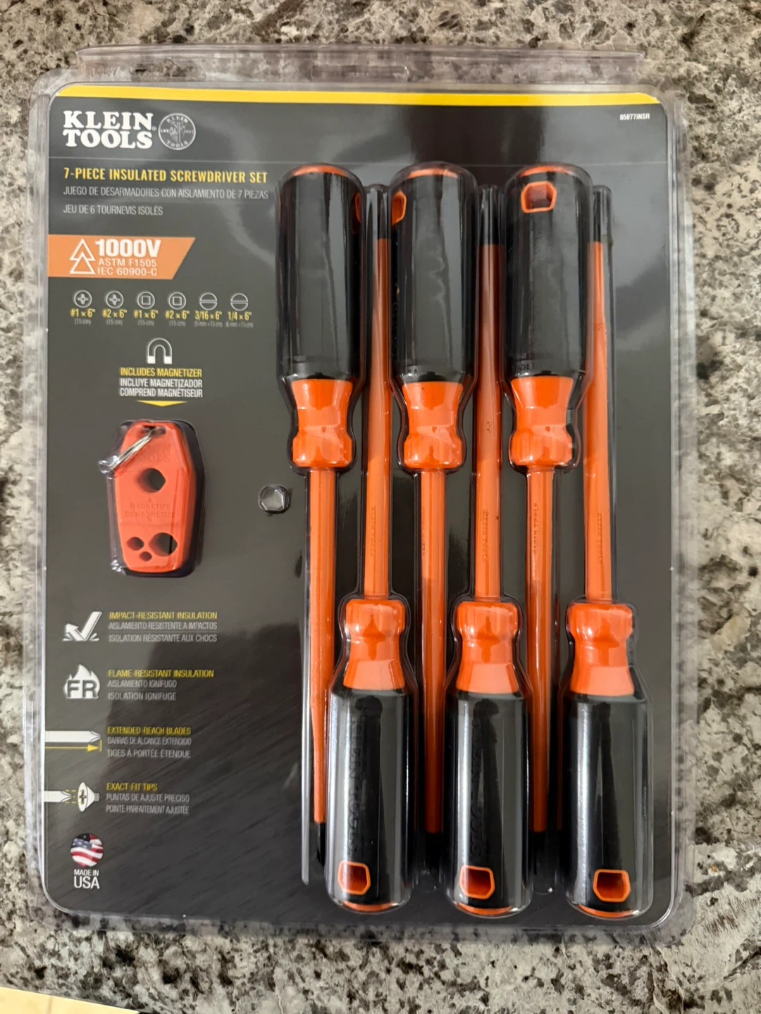 Klein Tools 85077INSR Insulated Screwdriver Set - 7 Piece