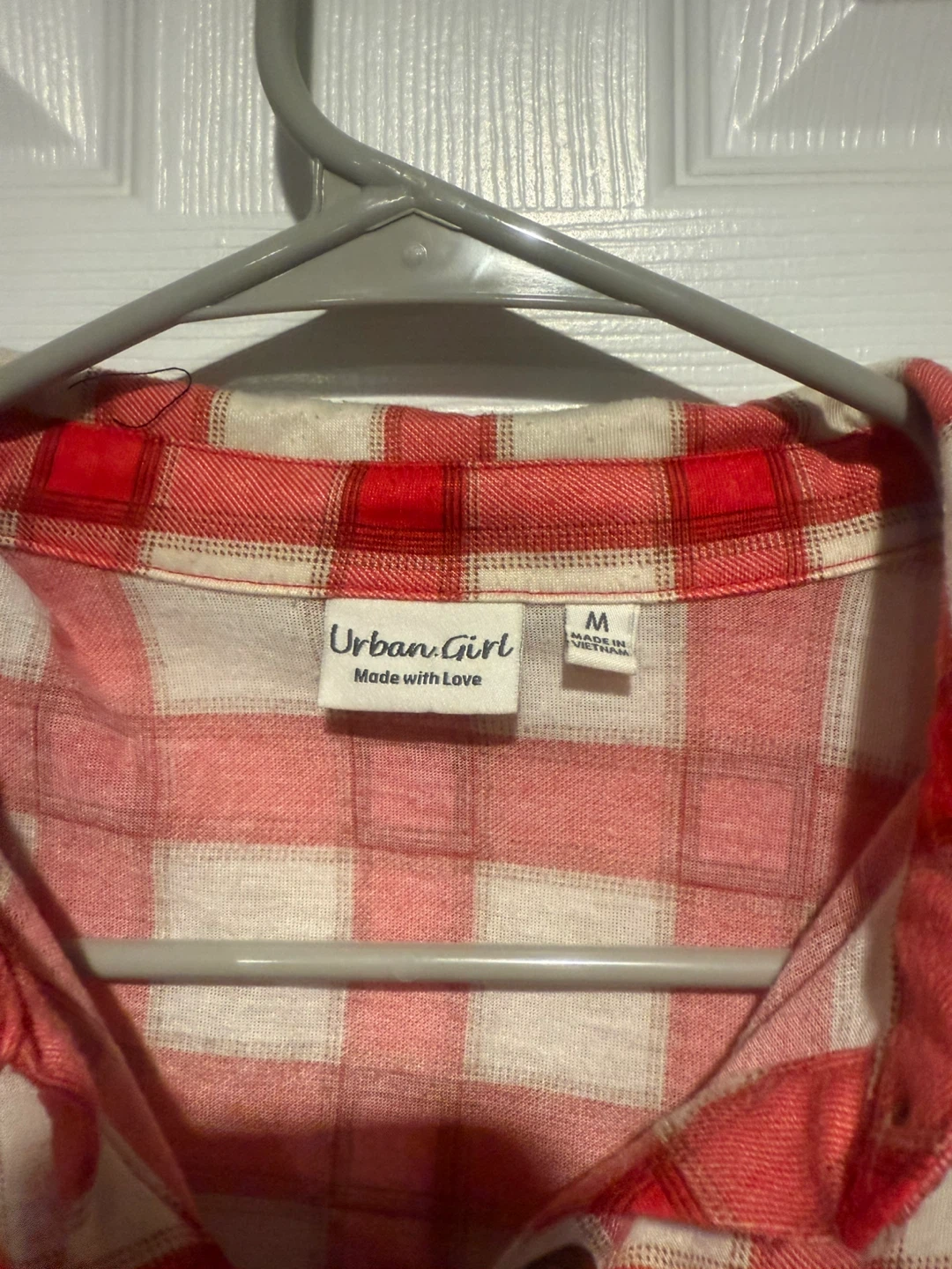 Urban Girl Red Plaid Shirt - Size M - photo 2