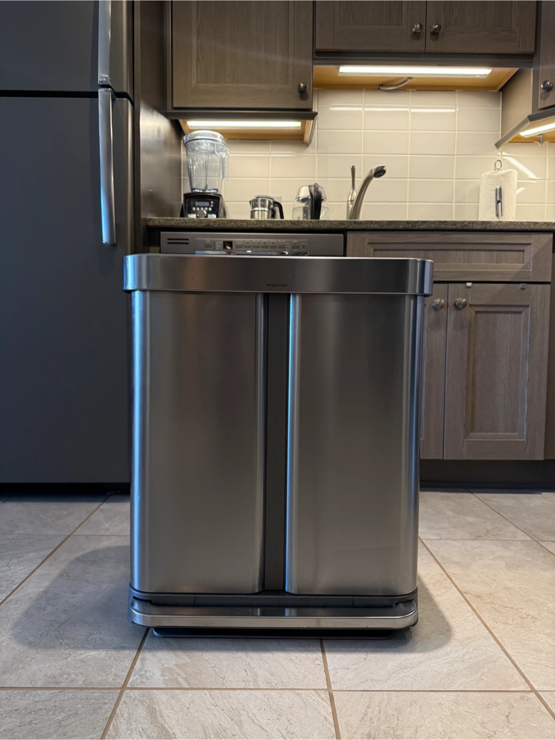 simplehuman Dual Compartment Trash Can - photo 2