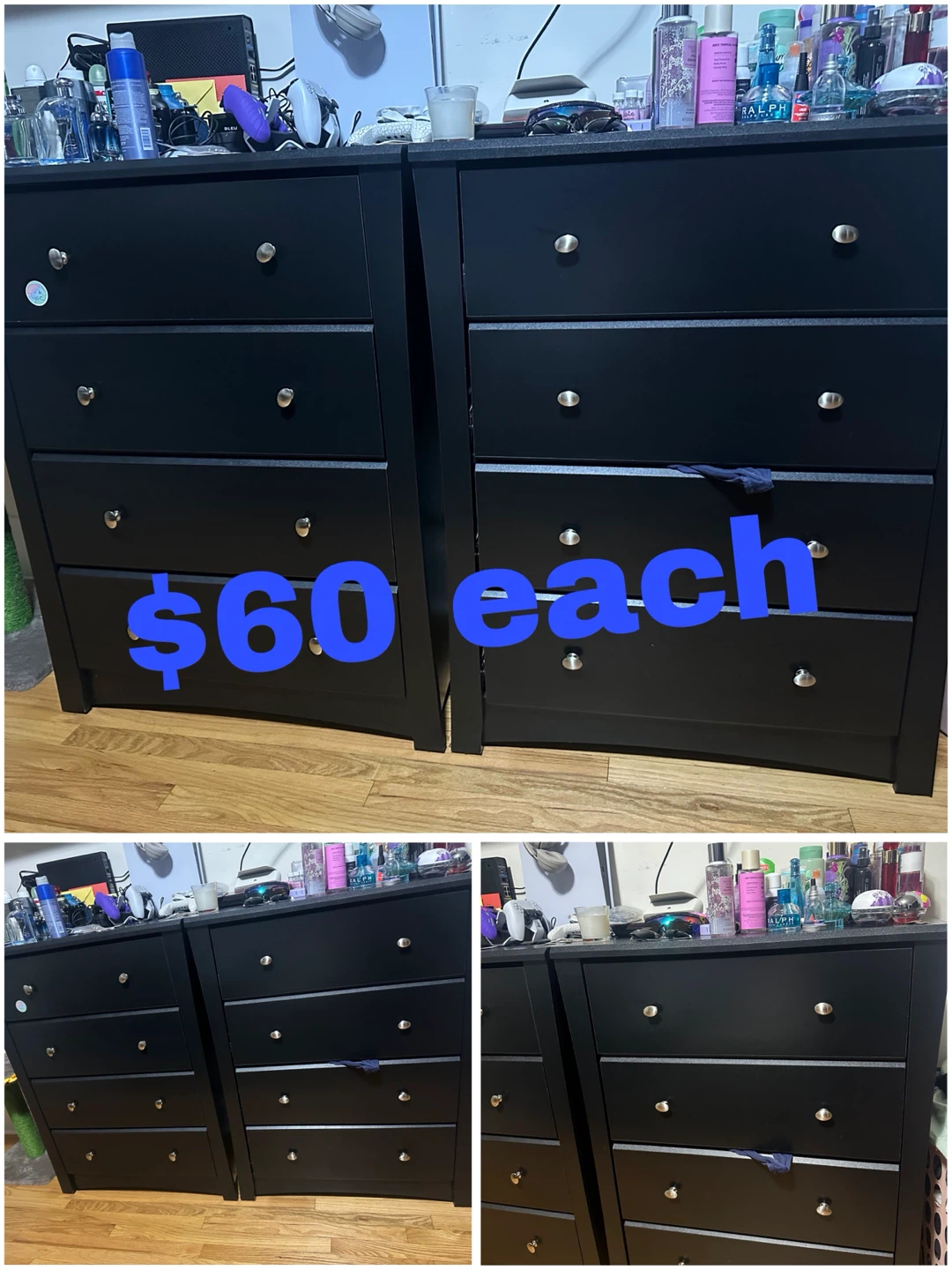 Black 4-Drawer Dresser