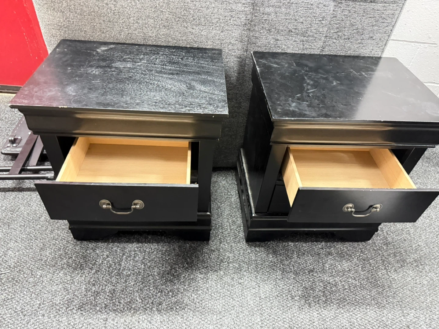 Pair of Black Nightstands