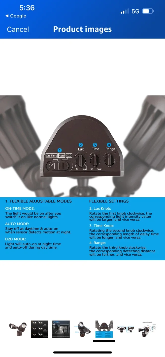 New LeonLite LED Security Light - Bronze image indicator(3)