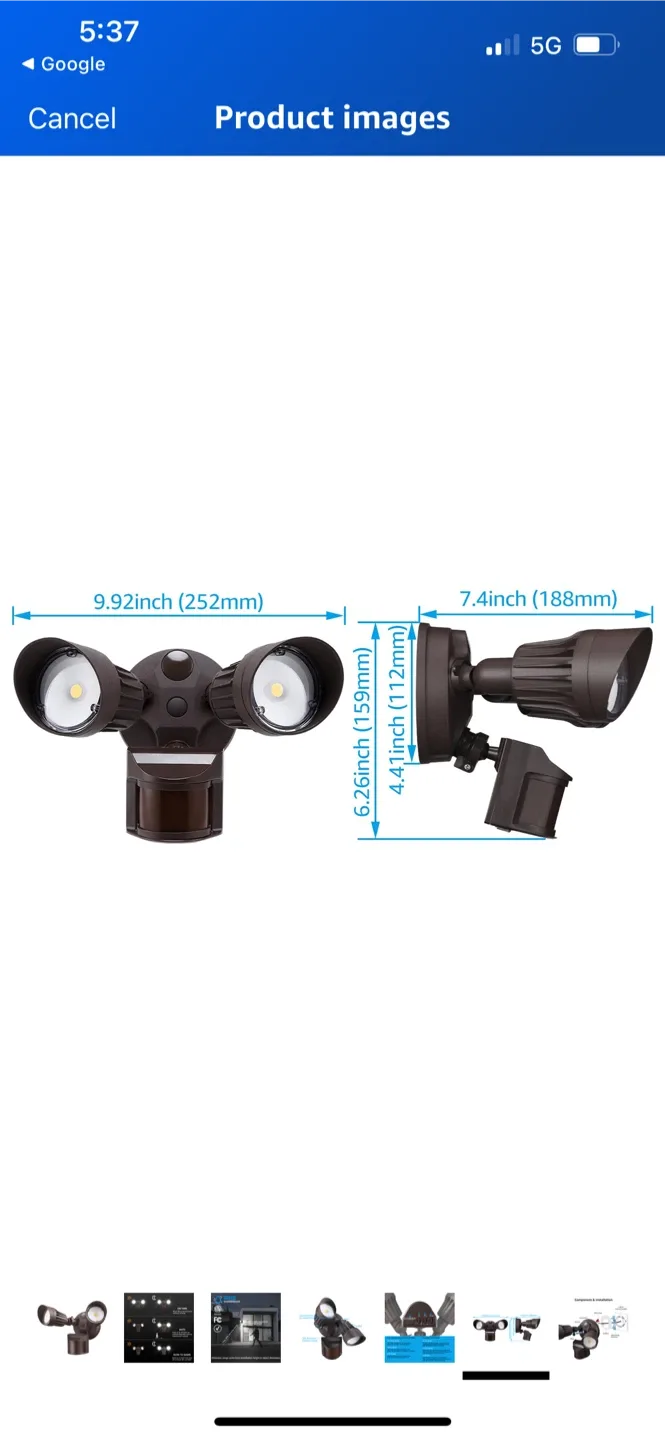 New LeonLite LED Security Light - Bronze image indicator(4)