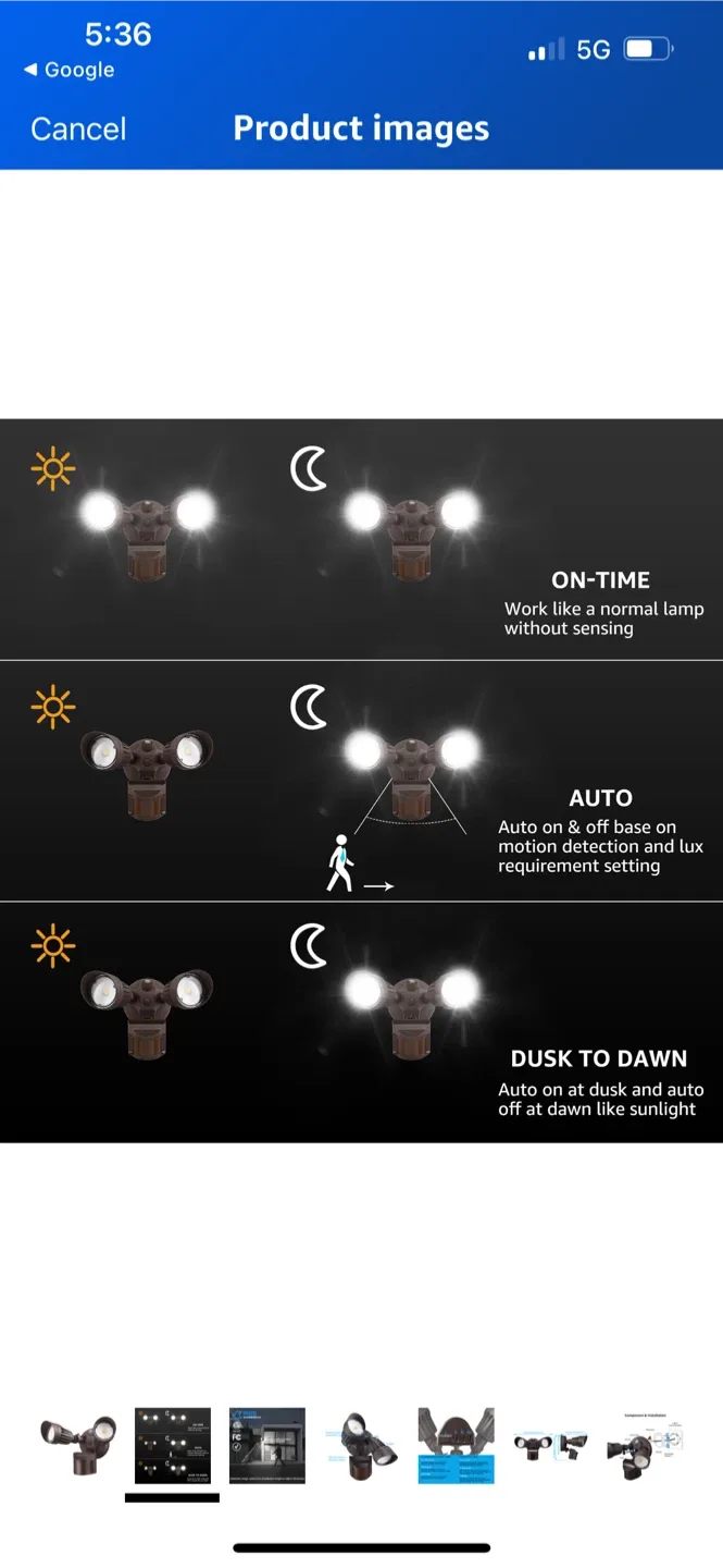 New LeonLite LED Security Light - Bronze image indicator(6)