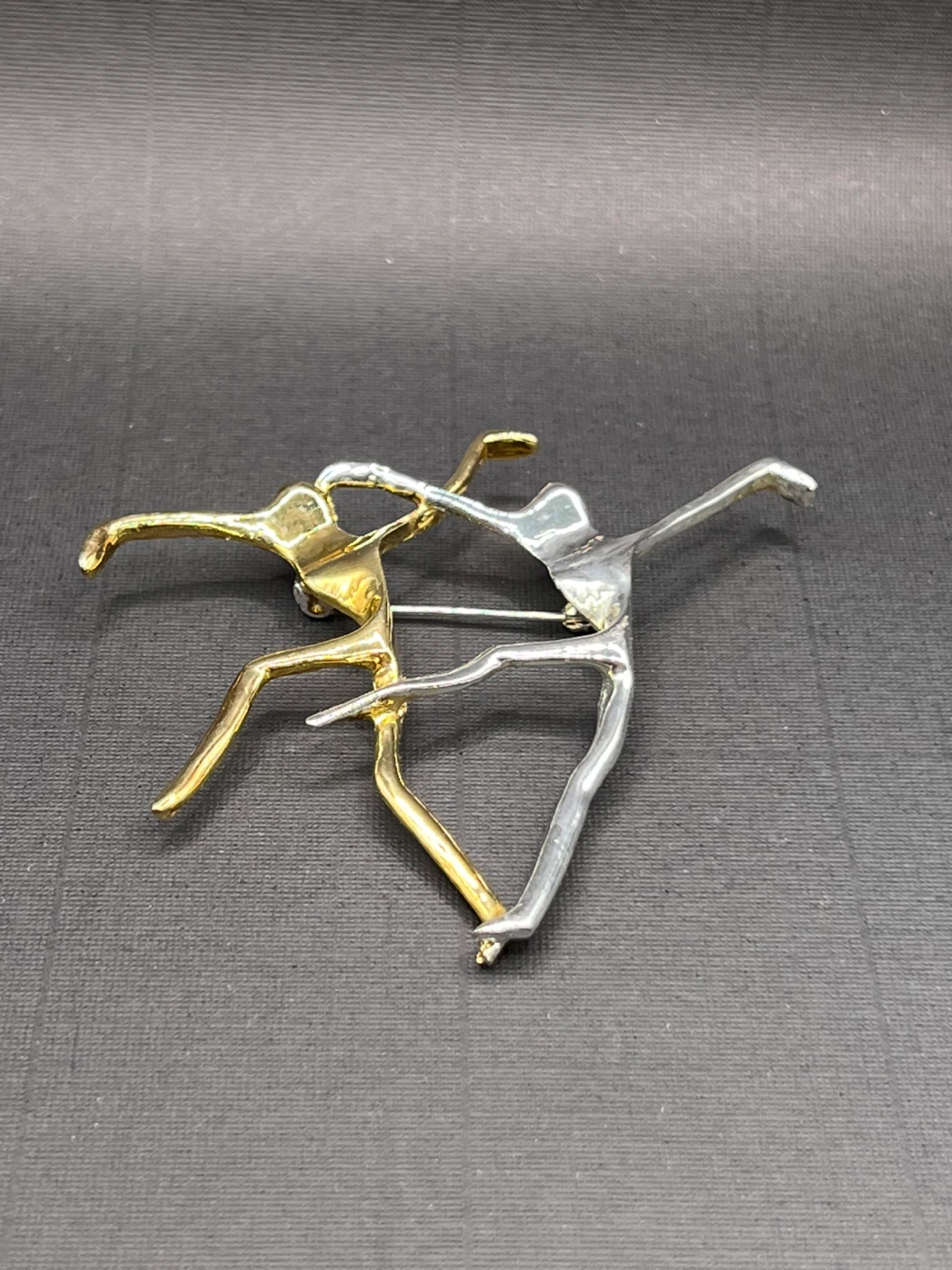 Dancing Figure Brooch - Gold & Silver Tone - photo 2