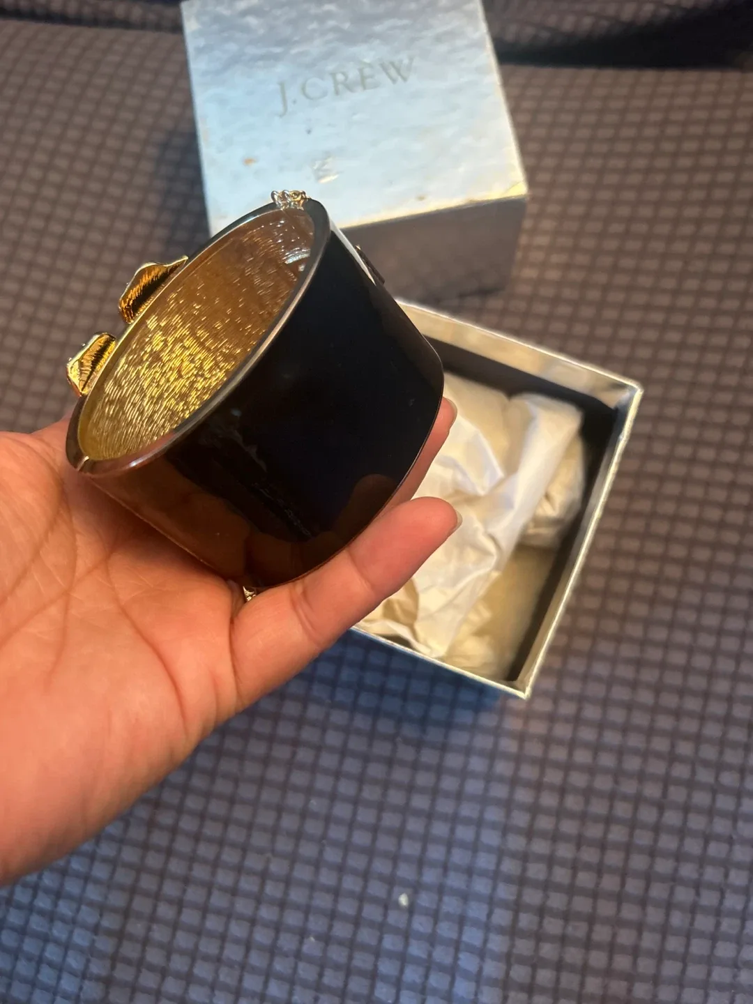 J. Crew Cuff Bracelet with Flower Detail image indicator(2)