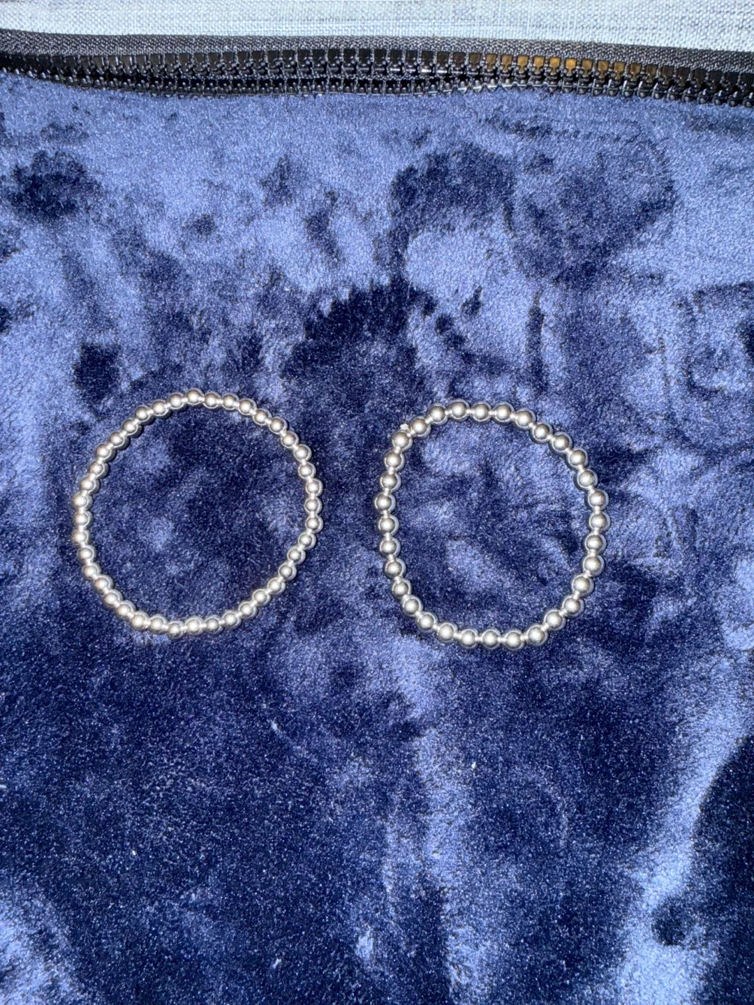 Silver Beaded Bracelets - Set of 2