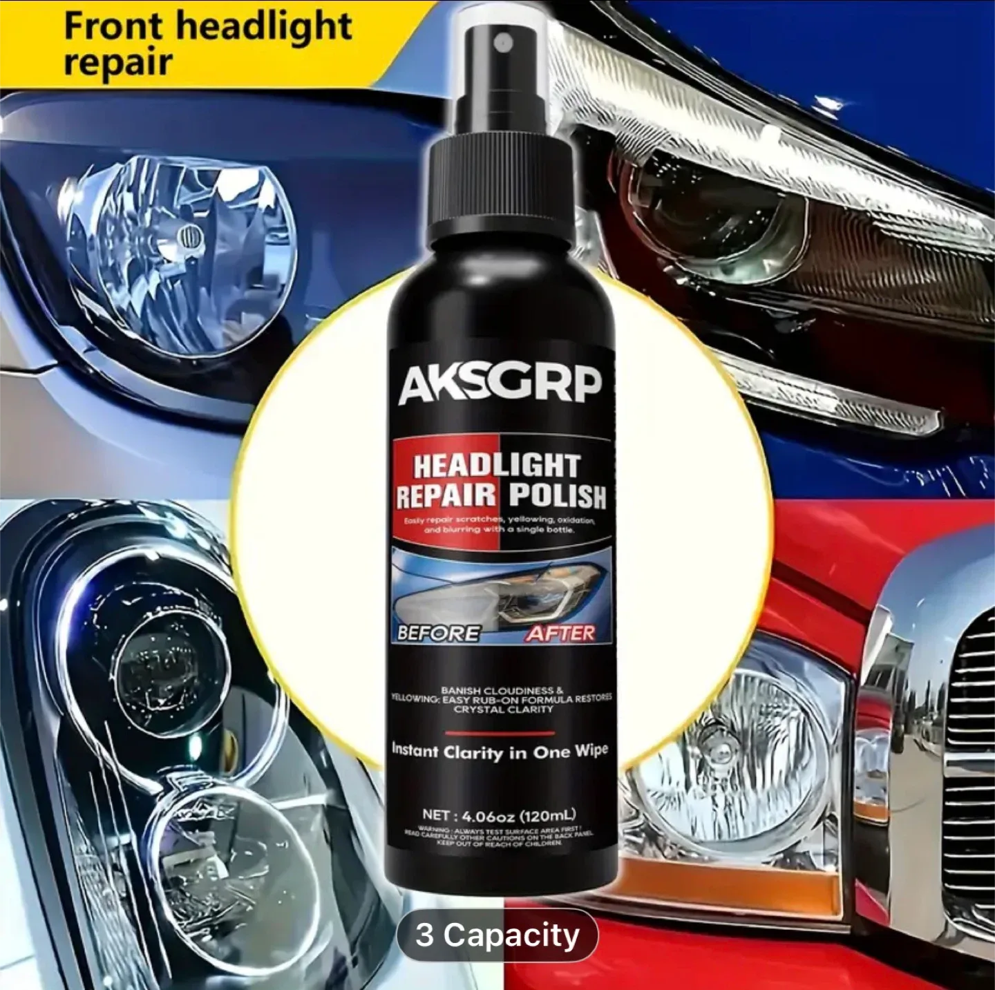 Professional-Grade Car Headlight Restorer with Nano image indicator(3)