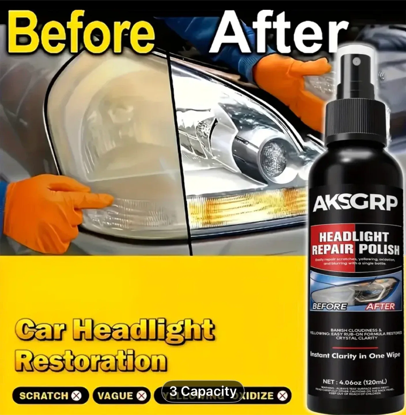 Professional-Grade Car Headlight Restorer with Nano image indicator(9)
