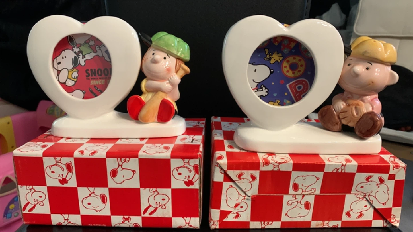 Charlie Brown & Peppermint Patty Ceramic Picture Frame