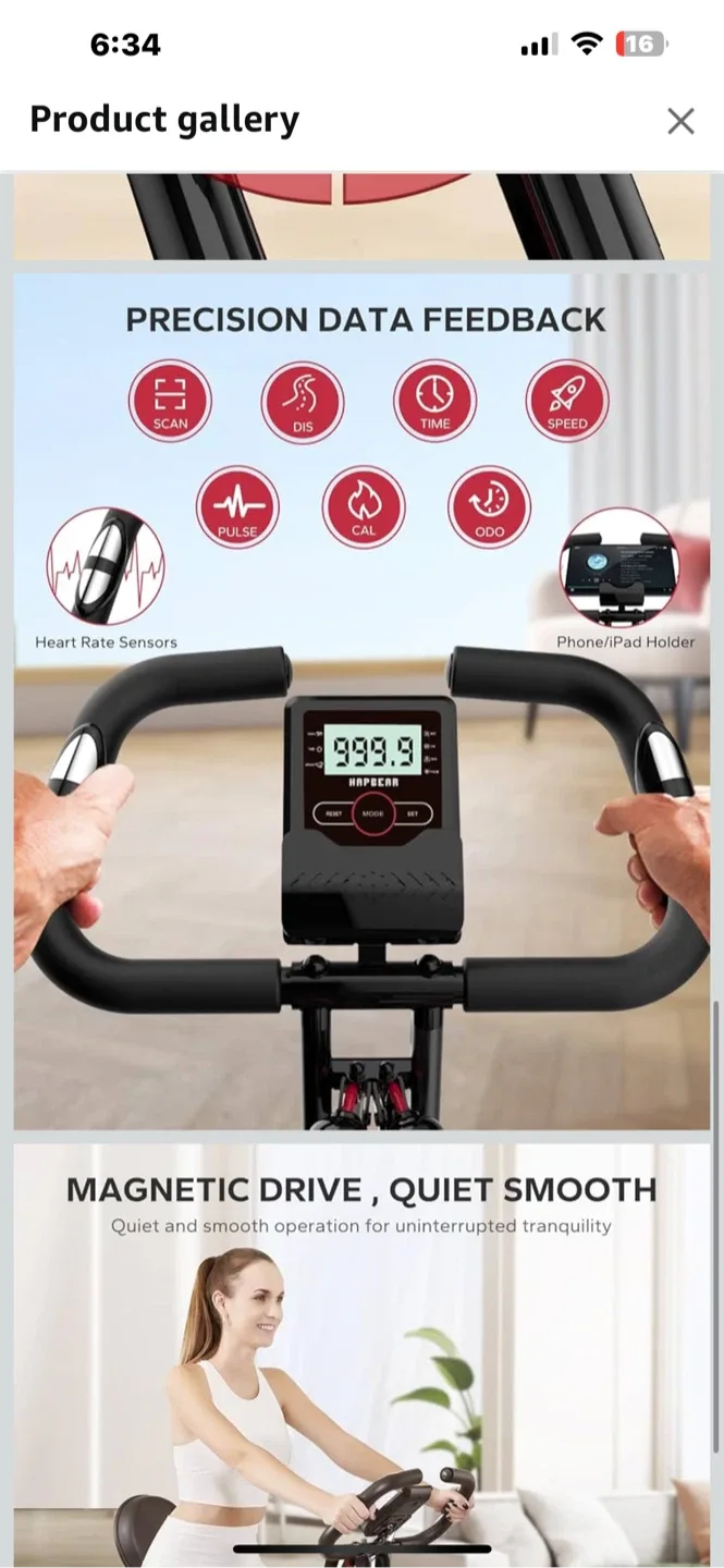 HAPBEAR 3-in-1 Foldable Exercise Bike image indicator(4)
