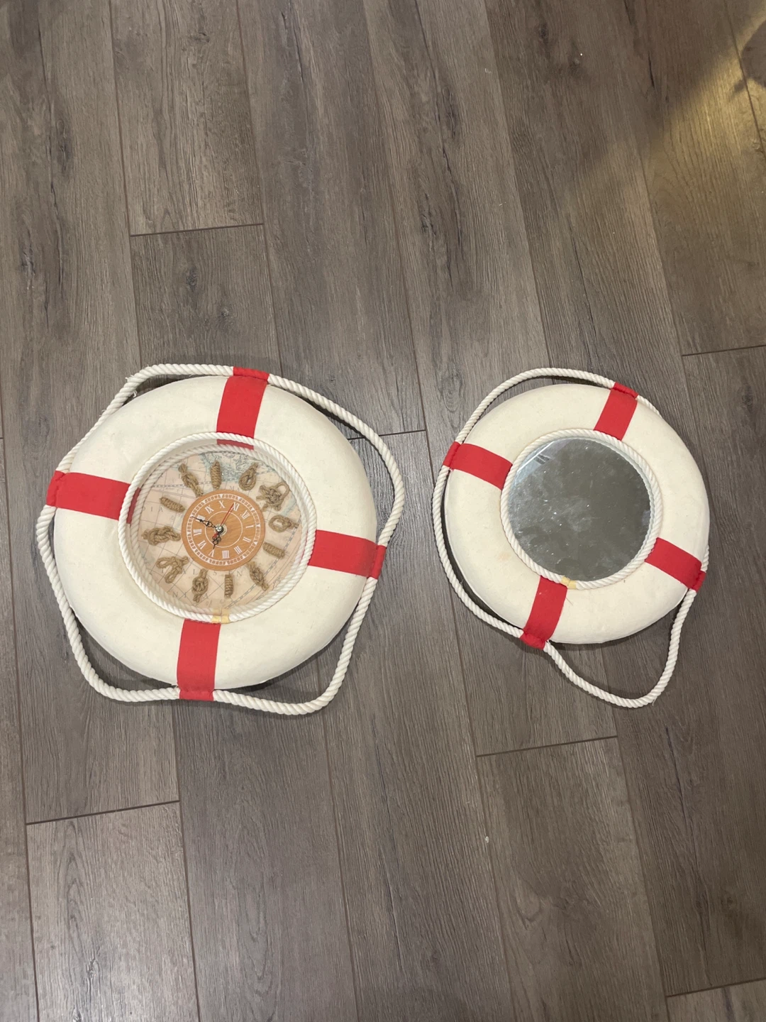 Nautical Life Ring Clock and Mirror Set