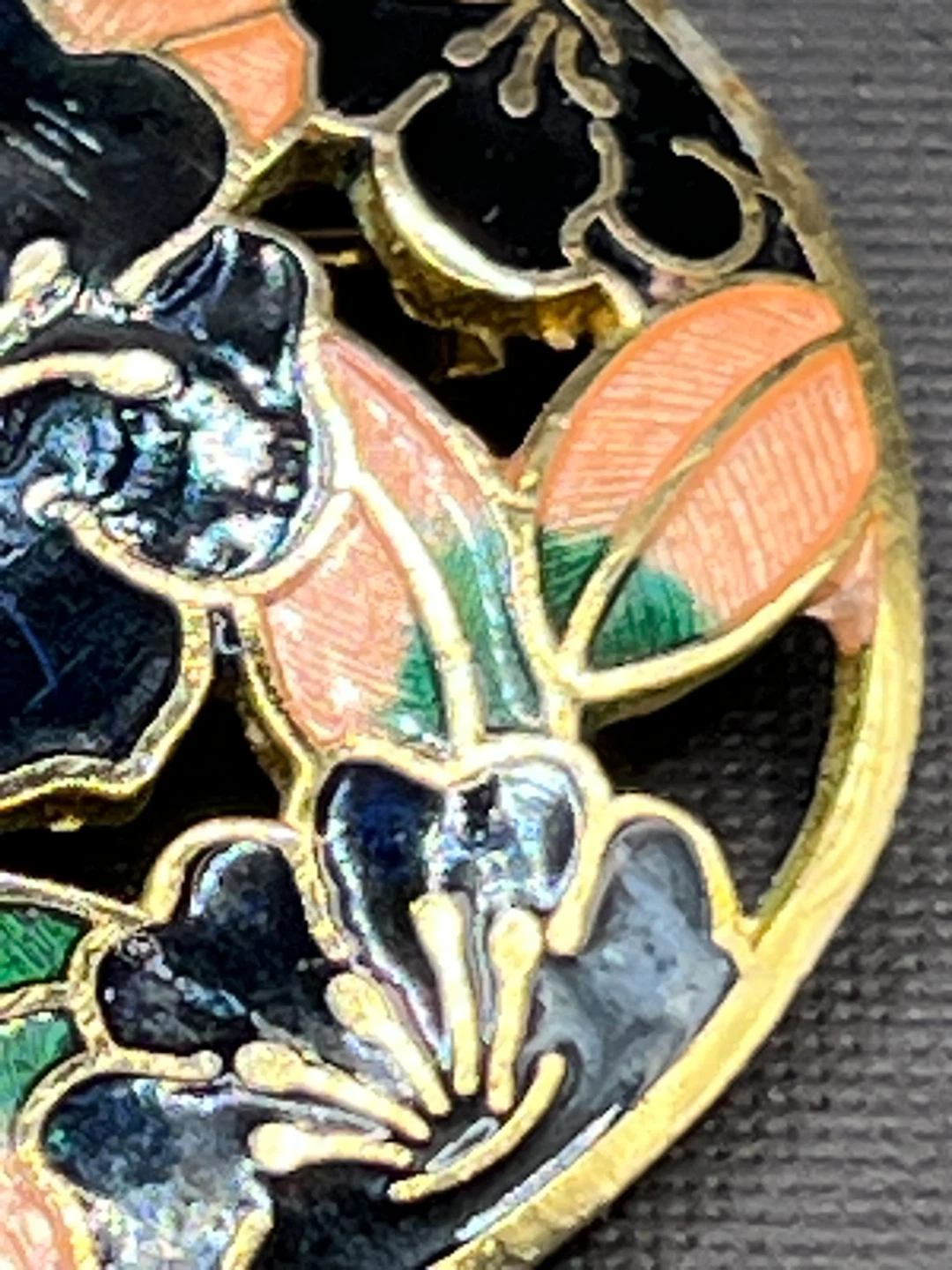 Vintage Floral Enamel Brooch - photo 2