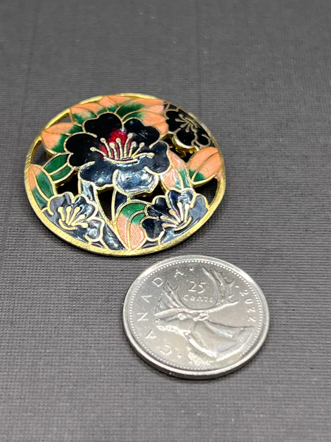 Vintage Floral Enamel Brooch - photo 4