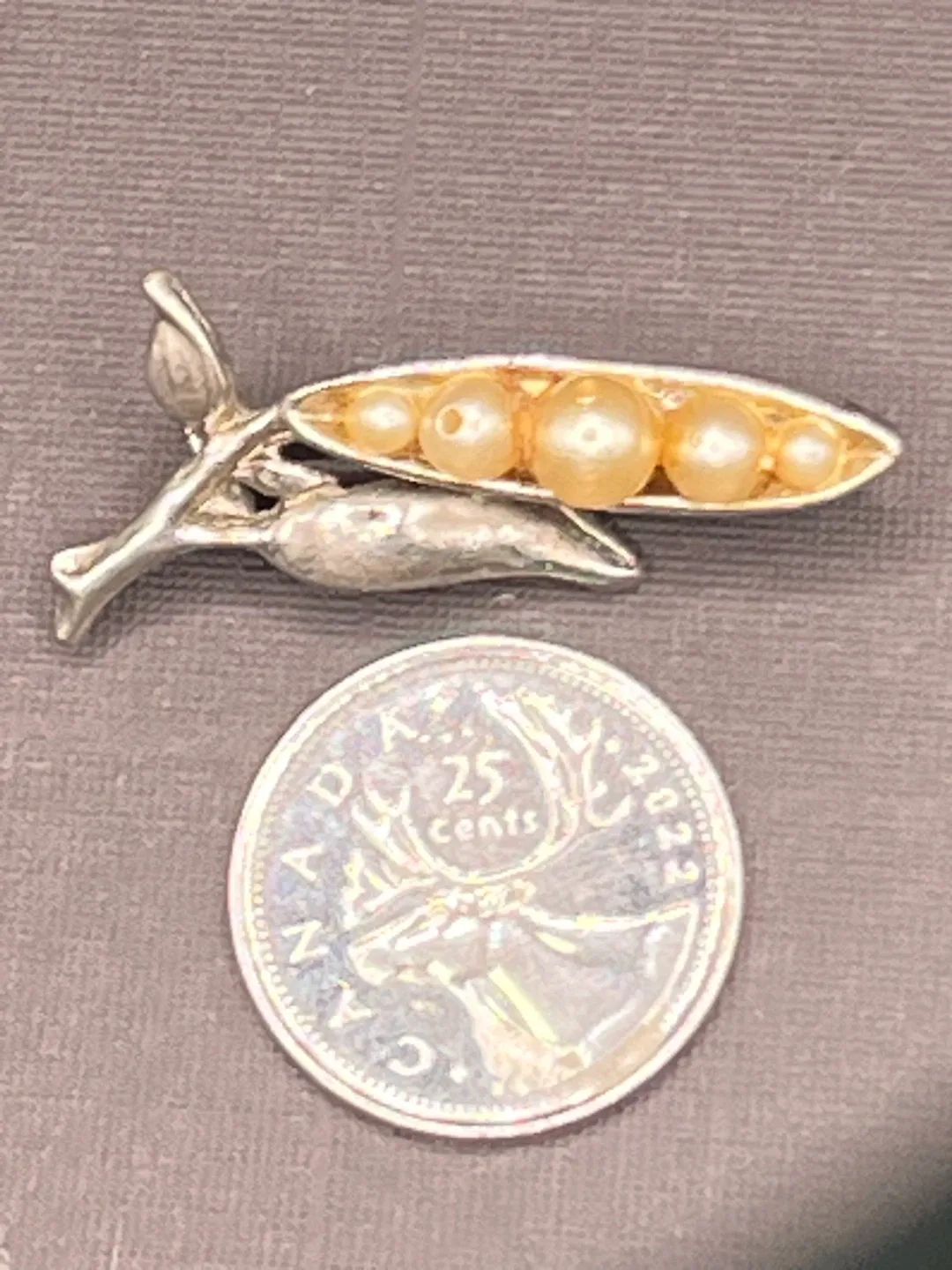 Vintage Wheelbarrow & Pea Pod Brooch Lot image indicator(4)